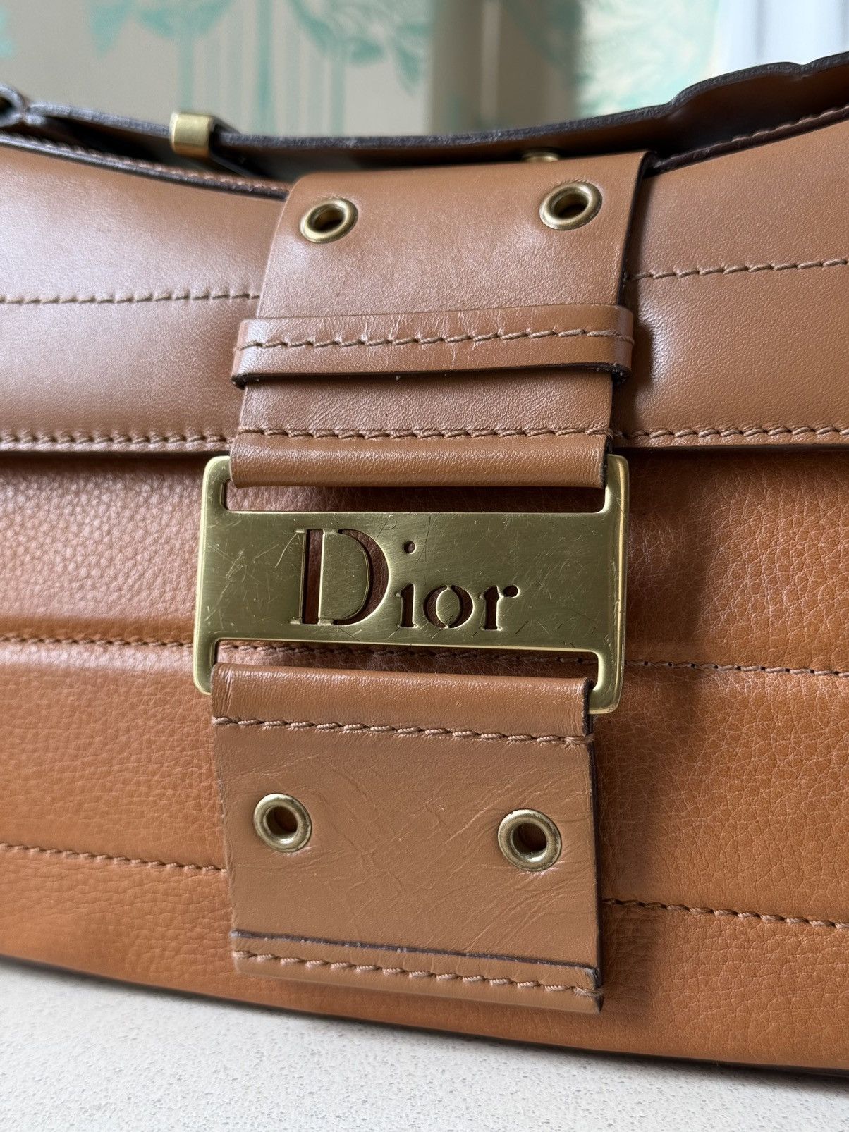 Dior Dior Brown Leather Street Chic Columbus Avenue Shoulder Bag Size ONE SIZE - 8 Thumbnail