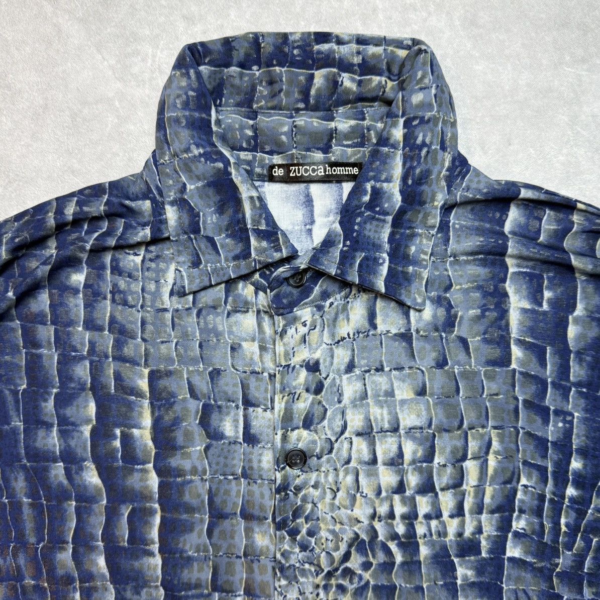 CABANE de ZUCCa Last Offer ! Vintage De Zucca Snakeskin Shirt Size US L / EU 52-54 / 3 - 3 Thumbnail