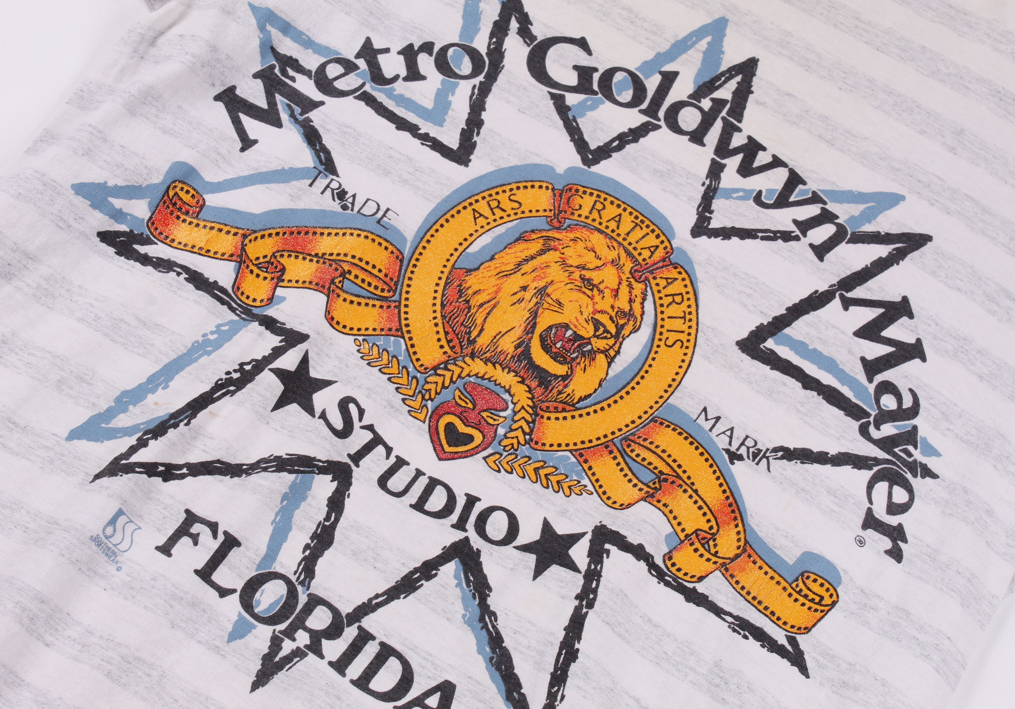 Vintage Vintage Metro Goldwyn Mayer Striped Big Logo Tee Size US M / EU 48-50 / 2 - 3 Thumbnail