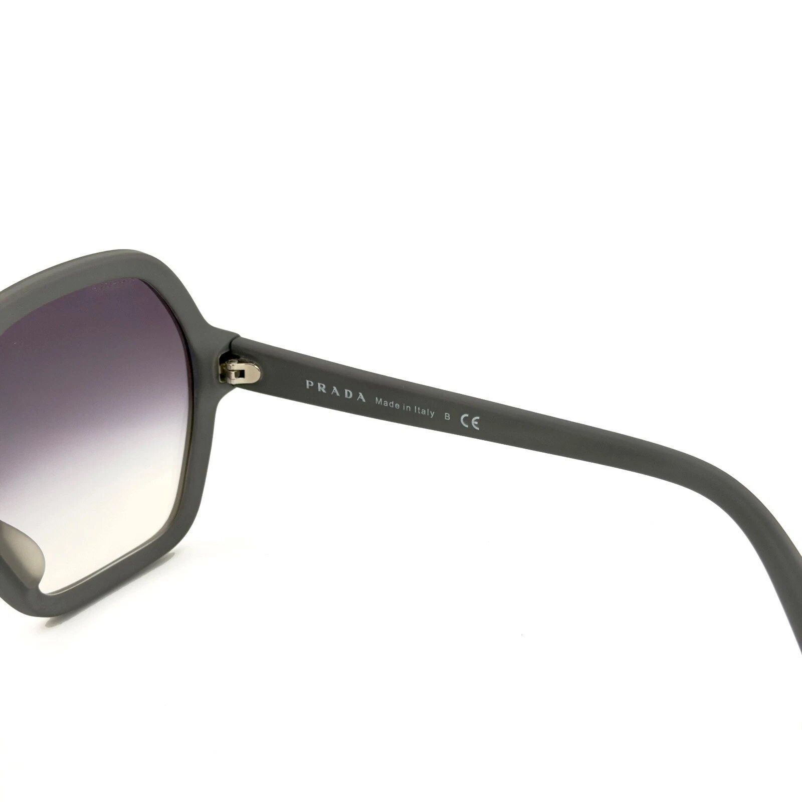 Prada PRADA 06S PR06SS SOFT POP Geometric Sunglasses Matte Gray Size ONE SIZE - 7 Thumbnail