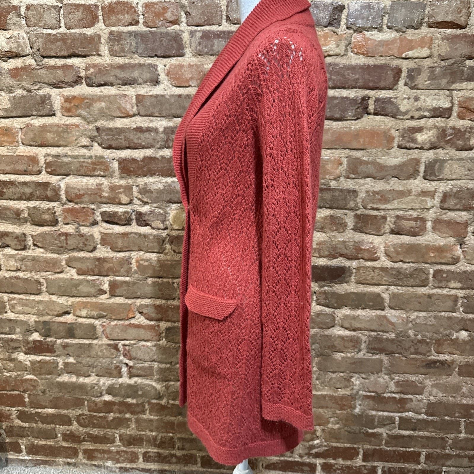 Anthropologie Anthro Sparrow Lambswool Angora Cardigan Rust Small pockets Size S / US 4 / IT 40 - 3 Thumbnail