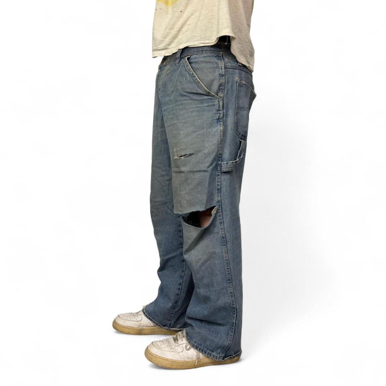 Vintage 90s distressed grunge carpenter jeans Size US 38 / EU 54 - 2 Thumbnail