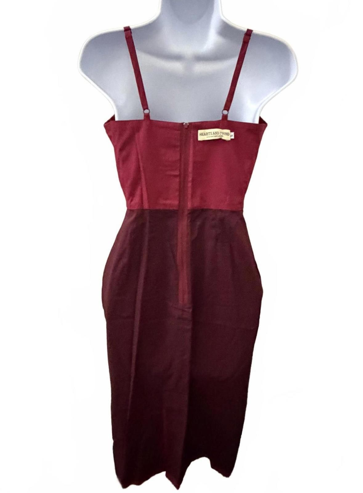 Other HEARTS & FOUND Bettie Dress in Burgundy (SMALL) Size S / US 4 / IT 40 - 8 Thumbnail