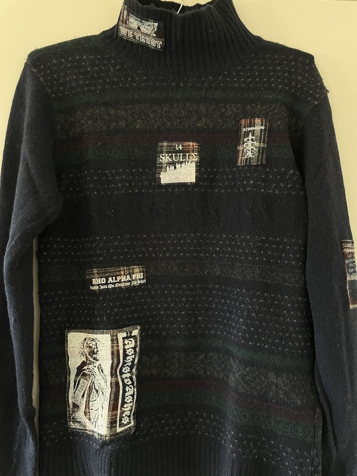 RAF BY RAF SIMONS PATCHES SWEATER TURTLENECK
