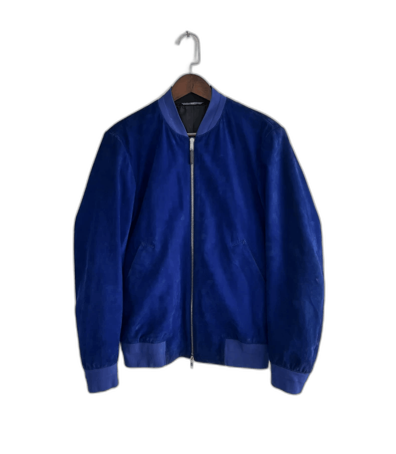 Dior Dior Klein Blue Suede Baseball Jacket-2506 Size US M / EU 48-50 / 2 - 1 Thumbnail