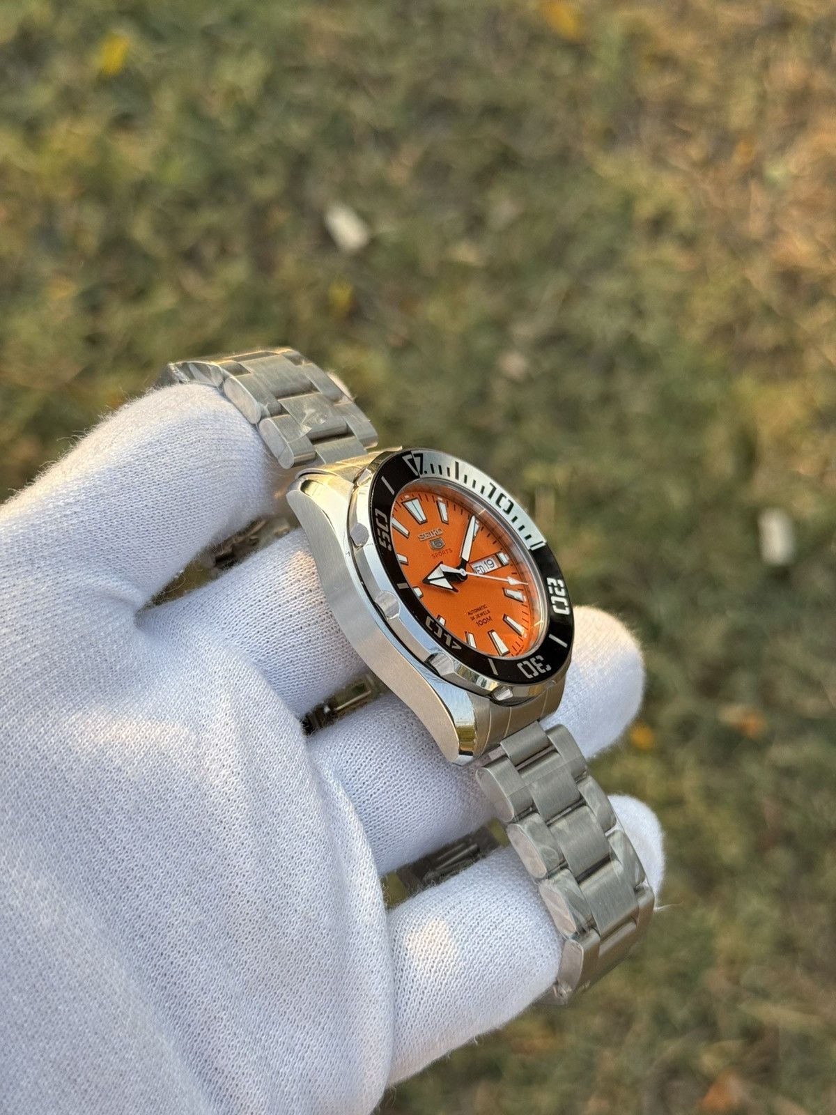 Seiko Seiko 5 Sports – black Diver Bezel– Automatic men watch Size 38 - 15 Thumbnail