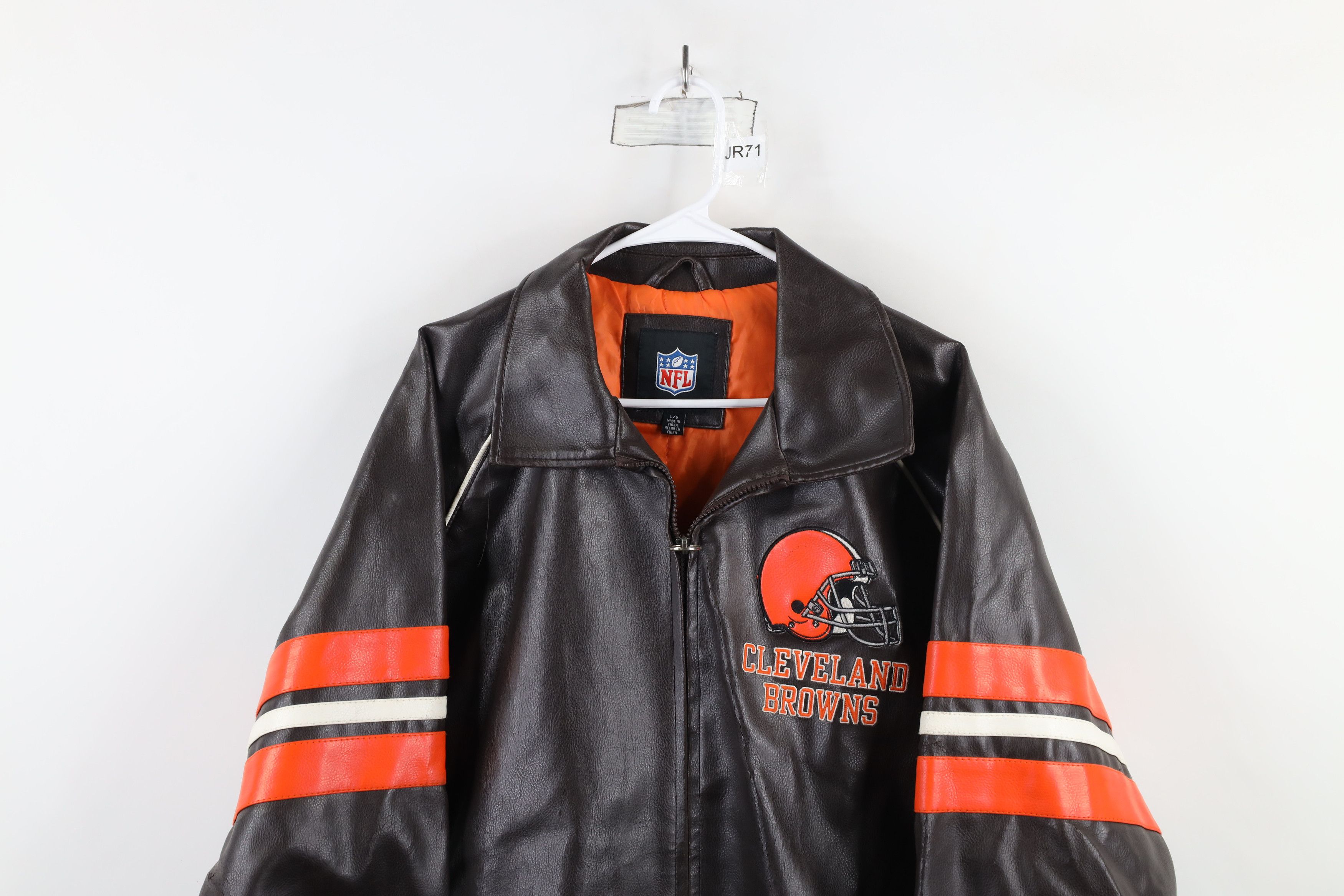 Vintage Vintage 90s Y2K Leather Cleveland Browns Football Jacket Size US L / EU 52-54 / 3 - 2 Thumbnail