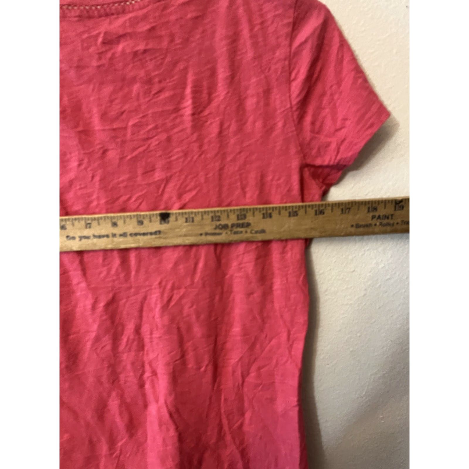 Talbots Talbots Womans T Shirt Small Pink Solid Short Sleeve Cotton Round Neck Pullover Size S / US 4 / IT 40 - 4 Thumbnail