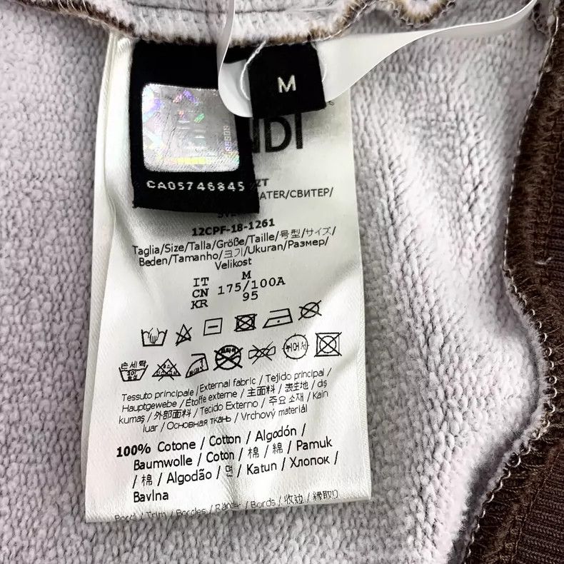 Fendi FENDI Brown Logo Letter Printed Cotton Hooded Embroidered Size M / US 6-8 / IT 42-44 - 6 Thumbnail