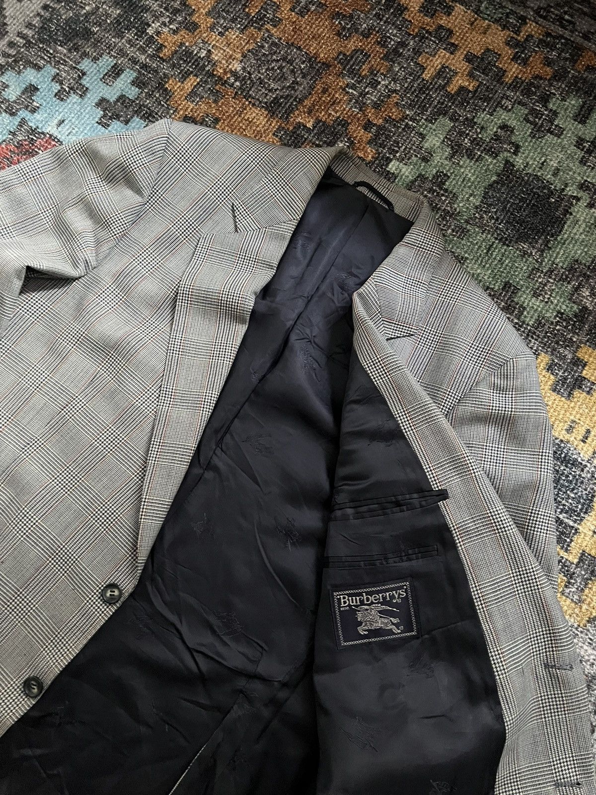 Burberry × Vintage ‼️VINTAGE BURBERRY 100%WOOL/VISCOSE ARCHIVAL BLAZER‼️ Size 46R - 10 Thumbnail