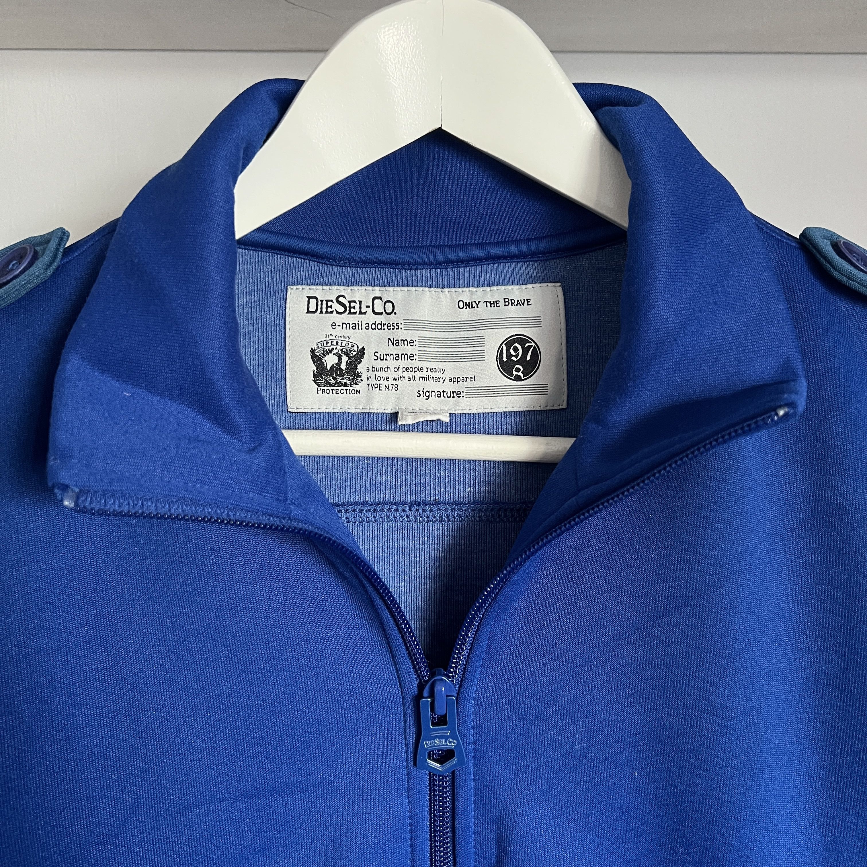 Diesel Men's DIESEL Blue Track Military Jacket Size M Size US M / EU 48-50 / 2 - 5 Thumbnail