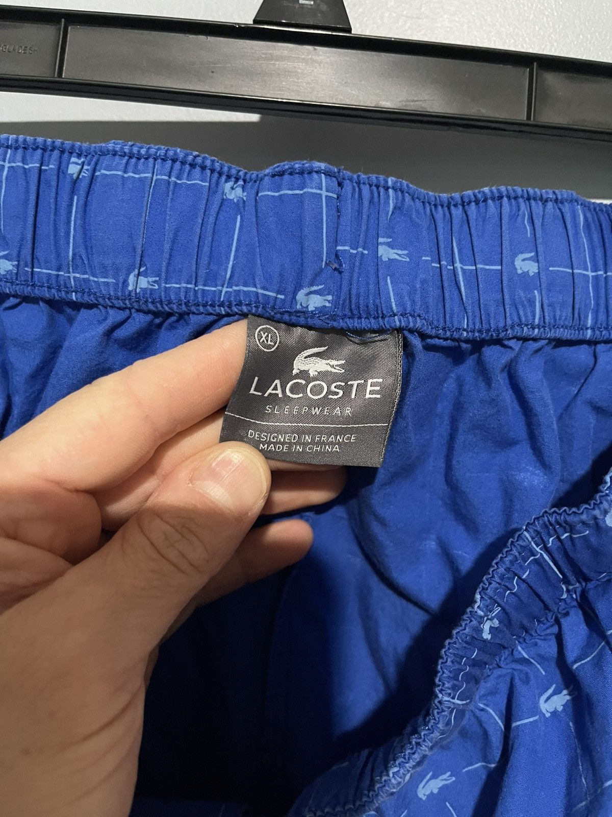 Lacoste Lacoste AOP Gator Men’s Sz XL Pajama 100% Cotton Royal Blue Size US 34 / EU 50 - 4 Thumbnail