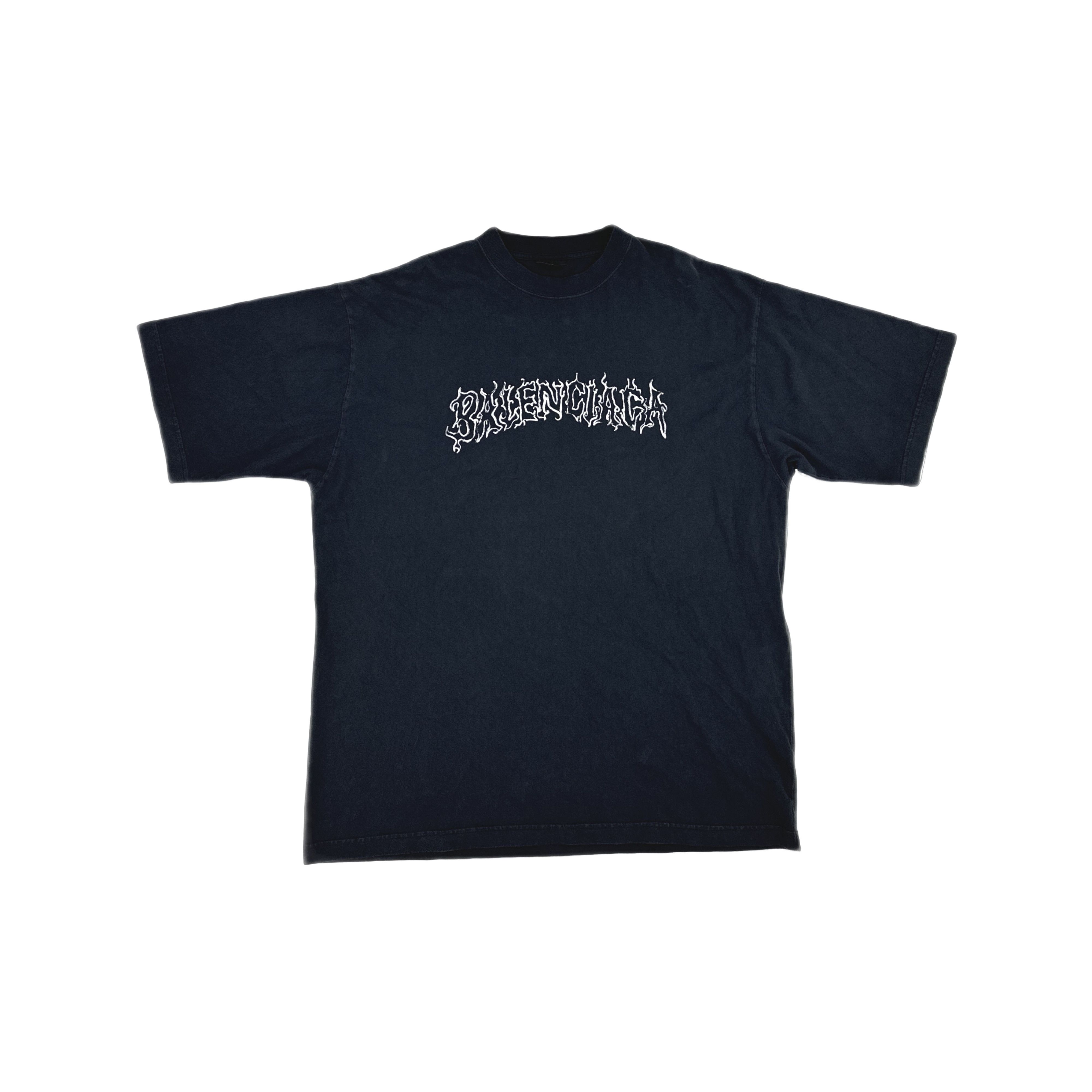 Balenciaga Balenciaga SS24 Logo Print Washed T-Shirt Size L Size US L / EU 52-54 / 3 - 1 Thumbnail