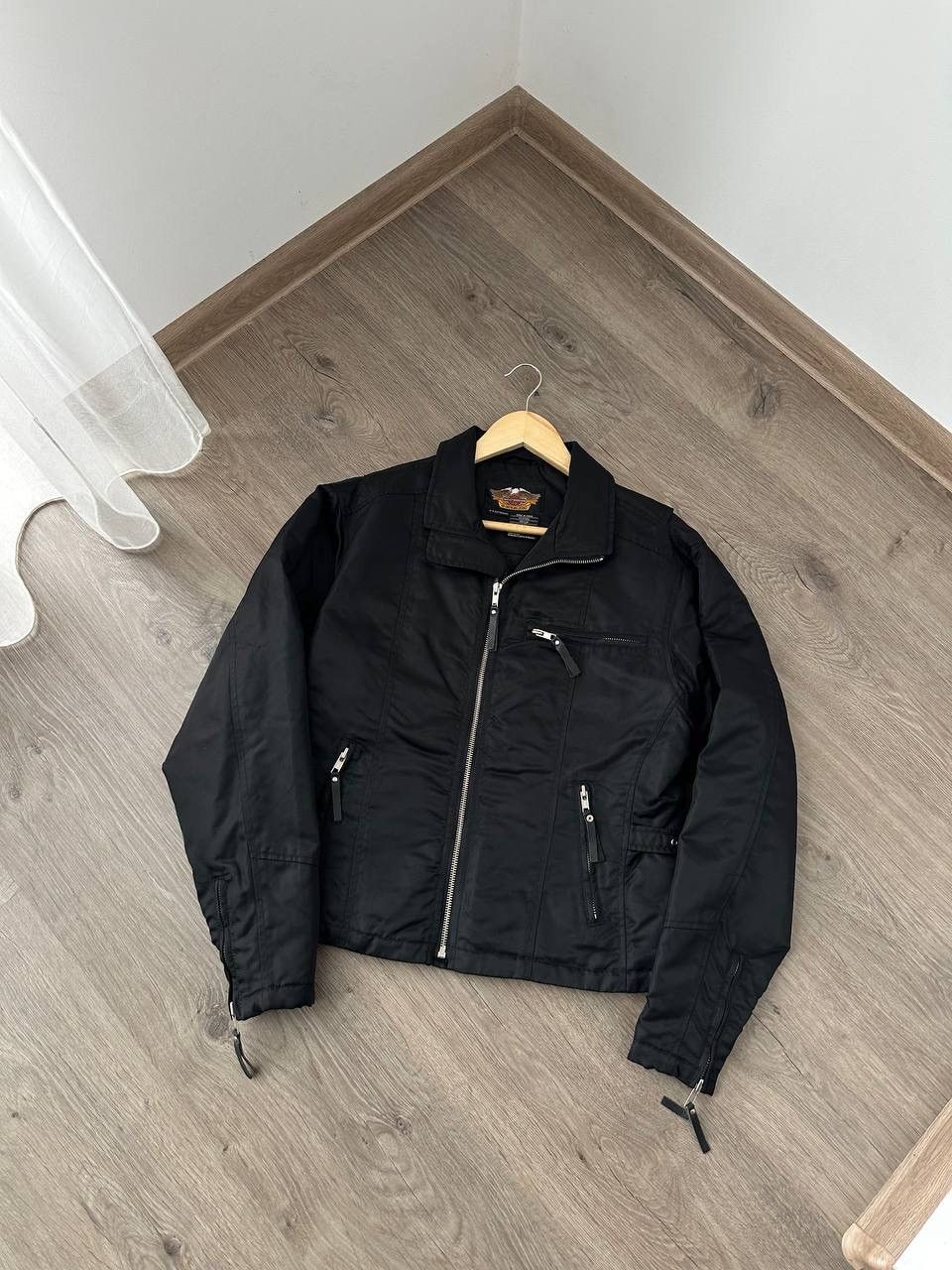 Harley Davidson × Vintage Vintage Harley Davidson Black Moto Big Logo Jacket Size US M / EU 48-50 / 2 - 2 Thumbnail