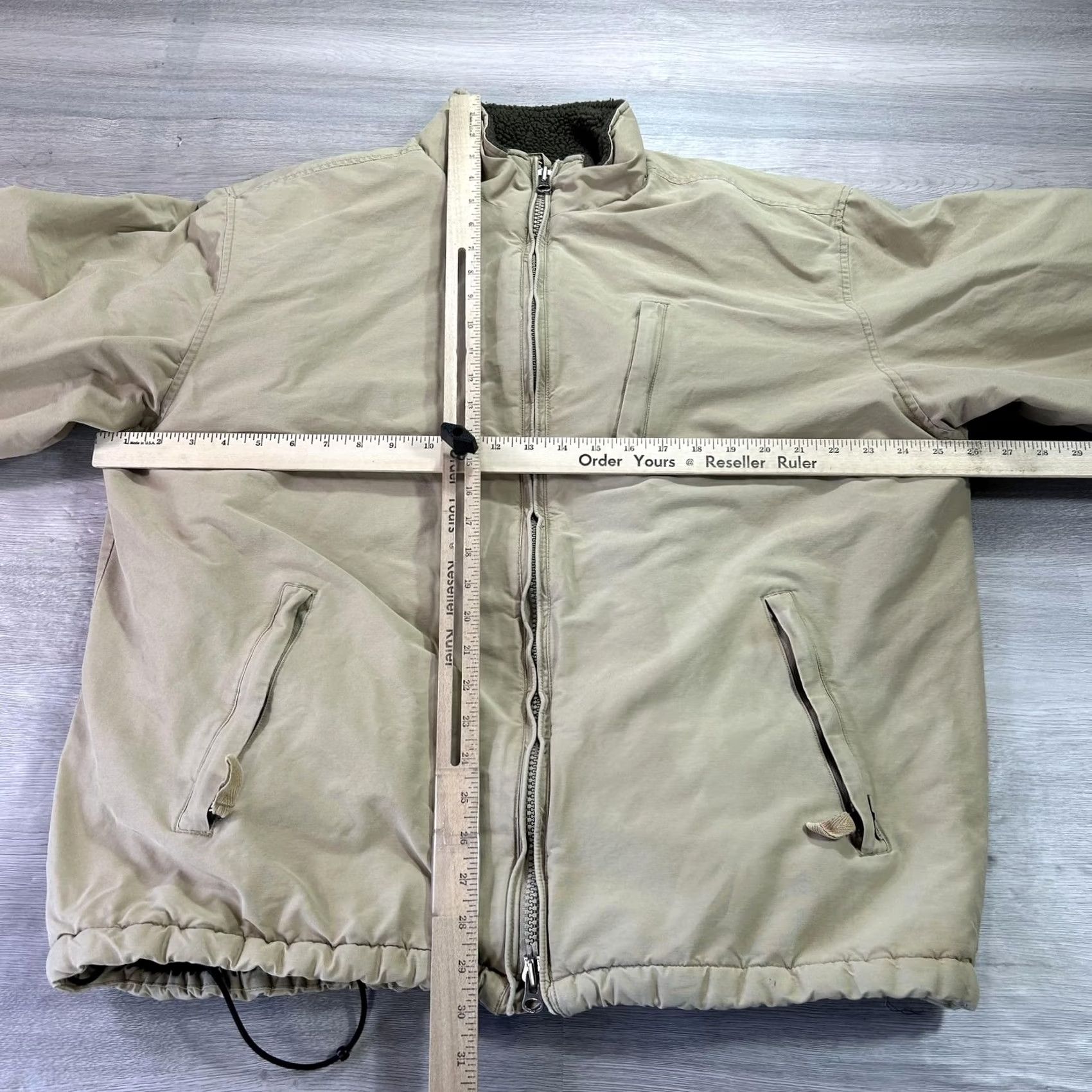 American Eagle Outfitters VINTAGE American Eagle Jacket Mens L Beige Sherpa Fleece Lined Zip Y2K Size US L / EU 52-54 / 3 - 7 Thumbnail