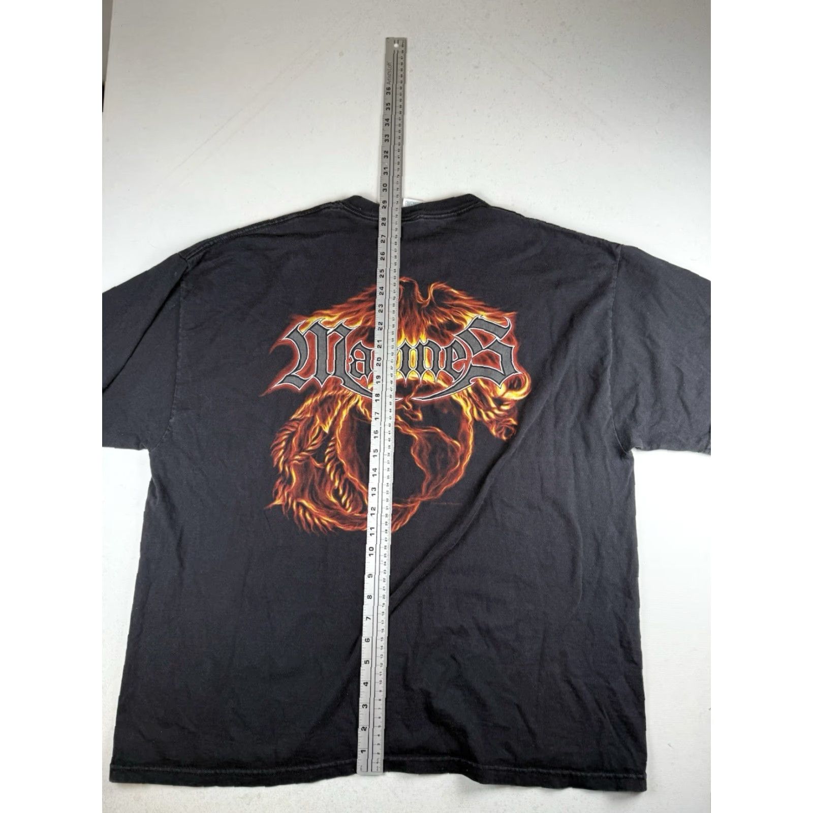 Delta VINTAGE Marines T Shirt 2XL Black Flames Men-Delta Regular Size Black Marine T-Shirt 2XL Mens Size US XXL / EU 58 / 5 - 5 Thumbnail
