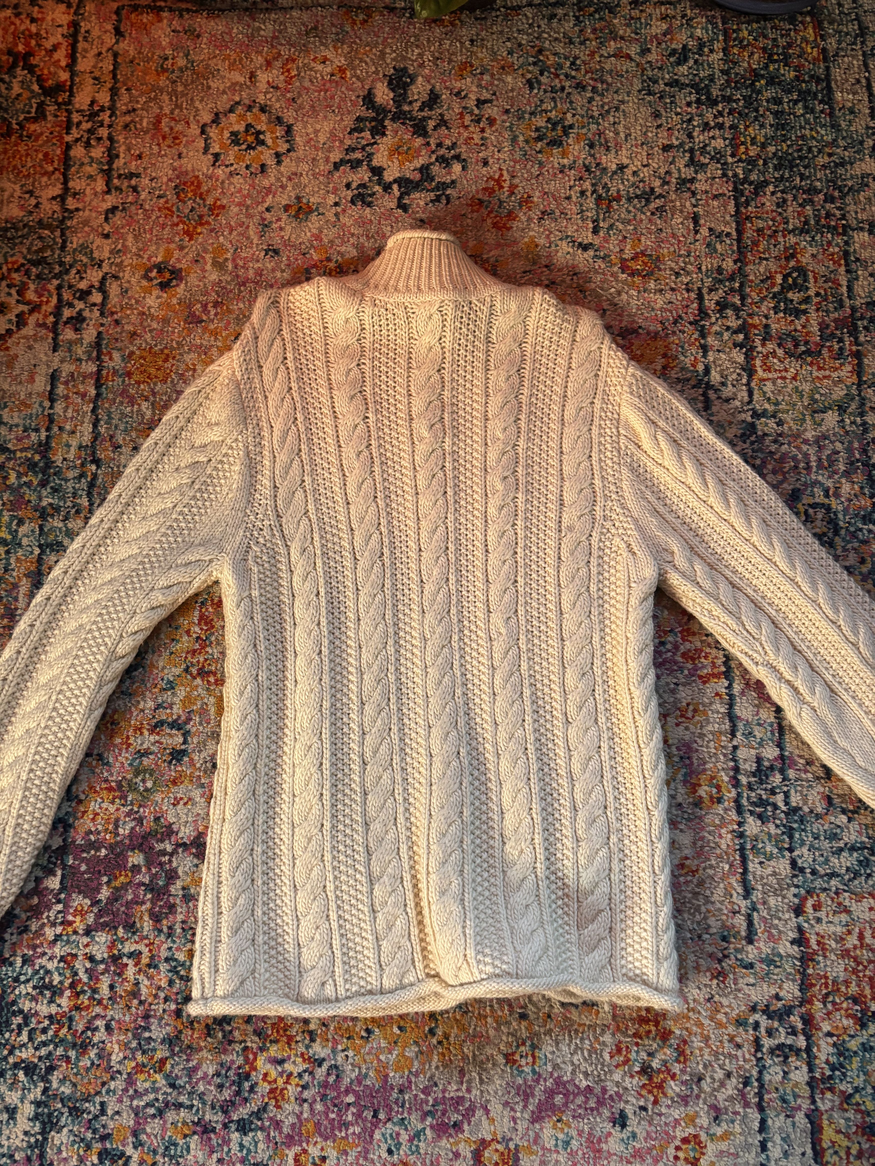 Aime Leon Dore Aimé Leon Dore Cable Knit Mockneck Sweater Beige - Medium Size US M / EU 48-50 / 2 - 4 Thumbnail