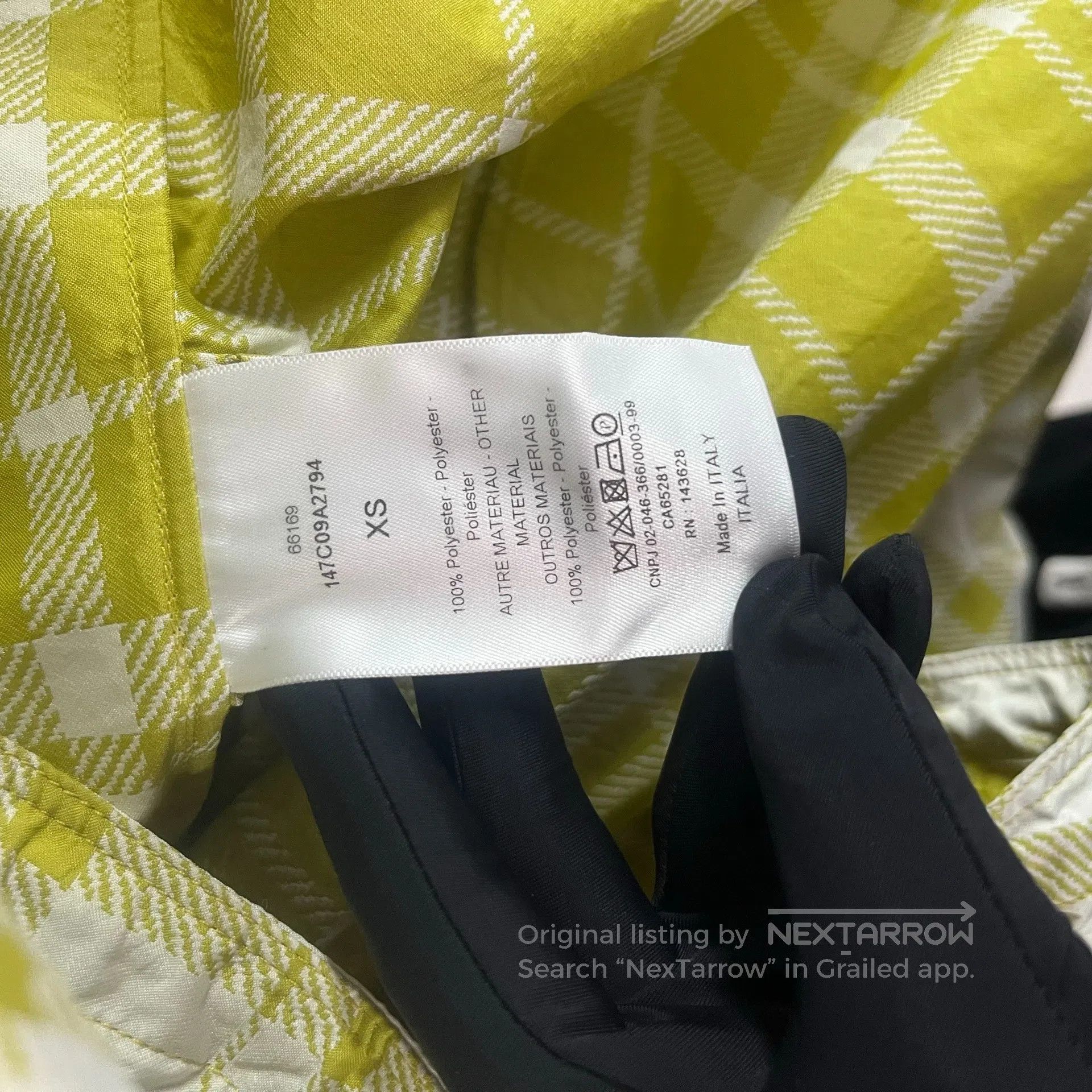 Dior Dior Lemon yellow plaid logo letter hooded windbreaker jac Size US XS / EU 42 / 0 - 6 Thumbnail