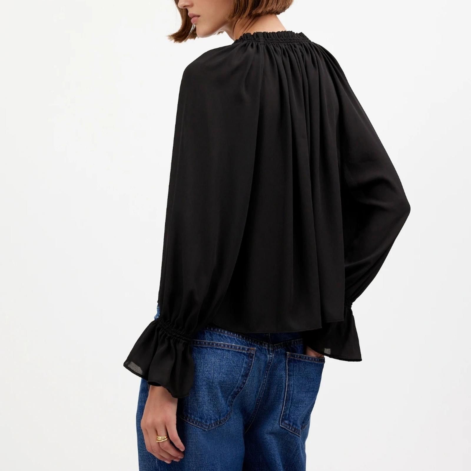 Madewell Madewell Long-Sleeve Tie-Neck Top Size XXS / US 00 / IT 34 - 2 Thumbnail