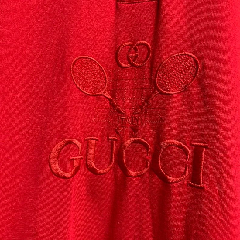 Gucci Gucci Red tennis racket logo embroidery long sleeves 2502-N Size US S / EU 44-46 / 1 - 4 Thumbnail