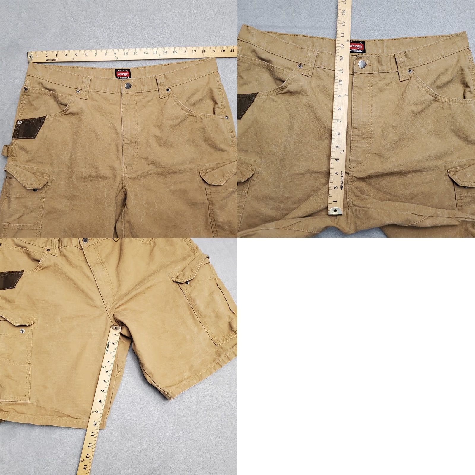 Wrangler Wrangler Shorts Men 38 Brown Cargo Ripstop Flat Front 100% Cotton Outdoor Casual Size US 38 / EU 54 - 8 Thumbnail