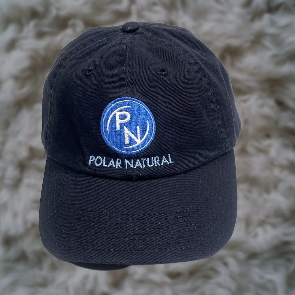 Vintage Hat Adjustable Polar Natural Adult Navy Embroidered StrapBack Baseball Cap Size ONE SIZE - 1 Thumbnail