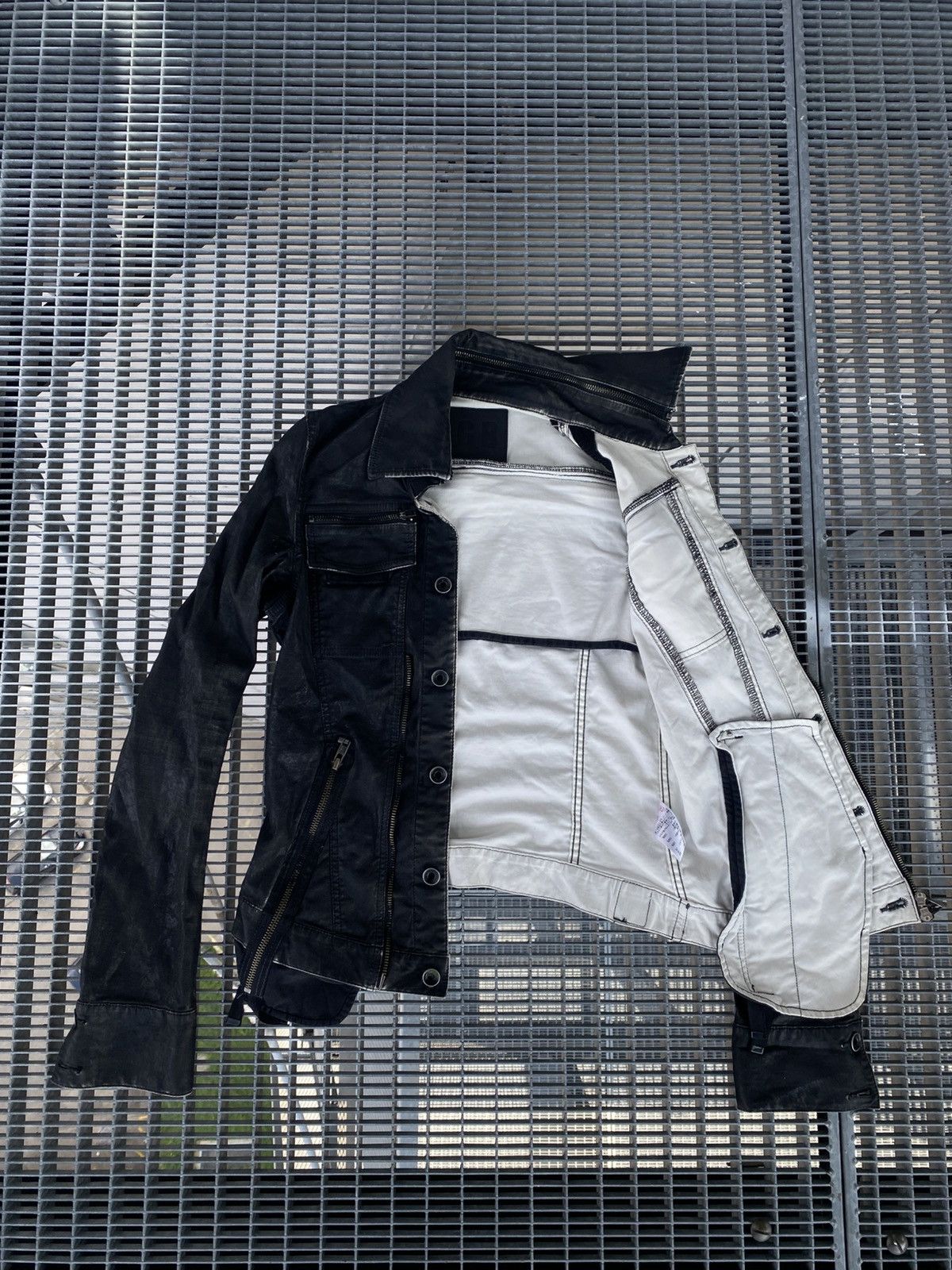Le Grande Bleu (L.G.B.) Le Grande Bleu LGB Multizip Raw Wax Big Back Zip Jacket Size US S / EU 44-46 / 1 - 4 Thumbnail