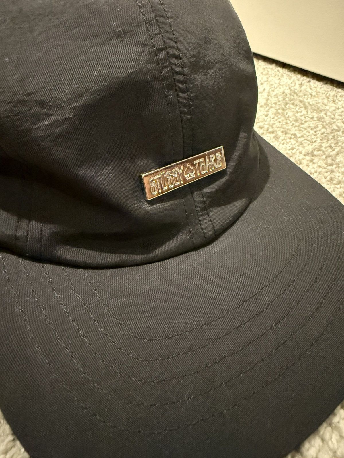 DENIM TEARS × Stussy Stussy x Denim Tears Earflap Cap - Size S/M - Black Size ONE SIZE - 9 Thumbnail