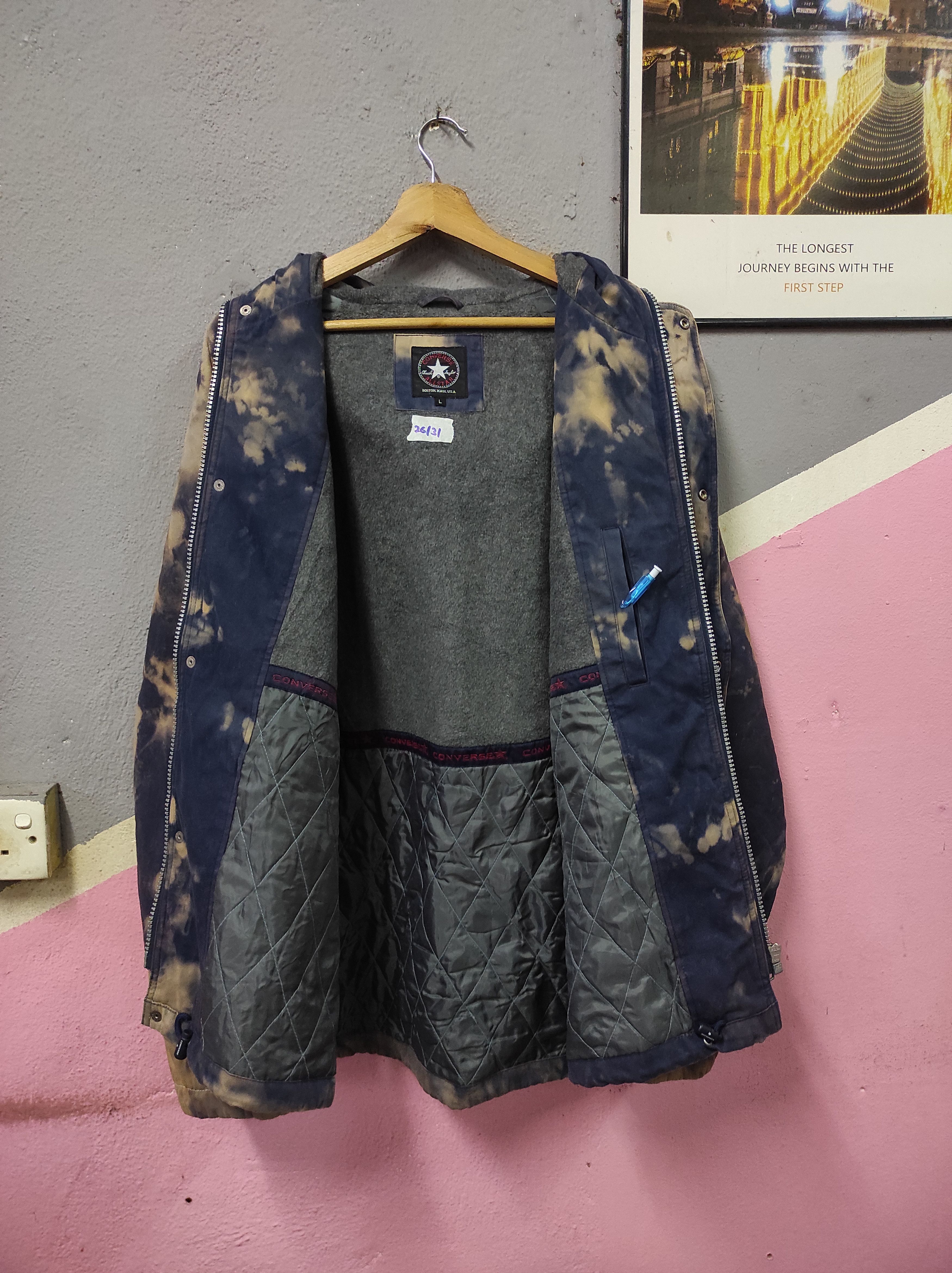 Converse × Vintage CONVERSE ALL STAR PARKA JACKET HOODED TIE DYE Size US L / EU 52-54 / 3 - 2 Thumbnail