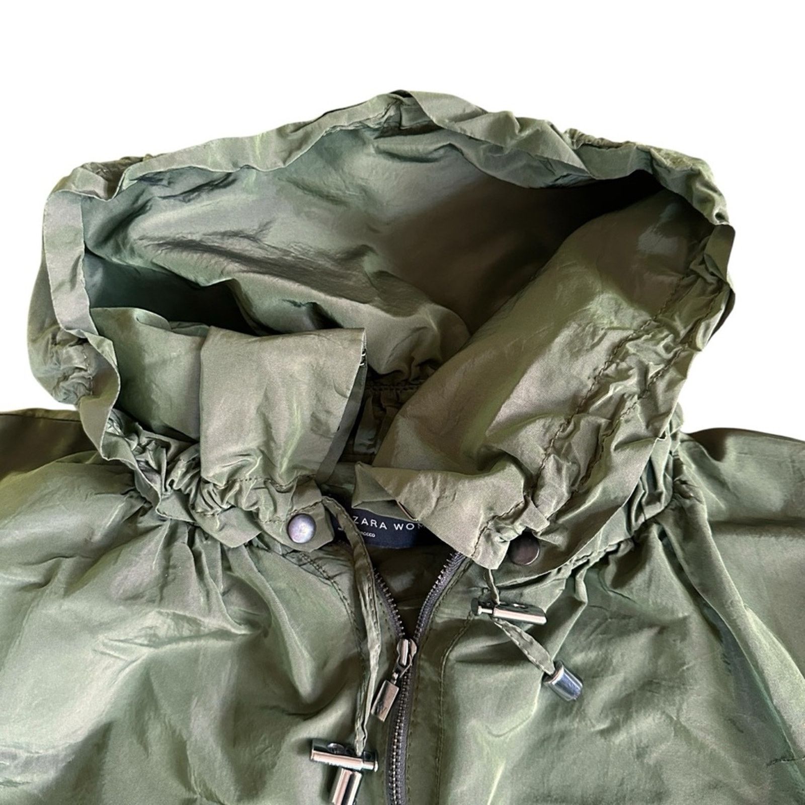 Zara Zara Hunter Green Zip-Up Jacket – Size M – EUC Size M / US 6-8 / IT 42-44 - 9 Thumbnail