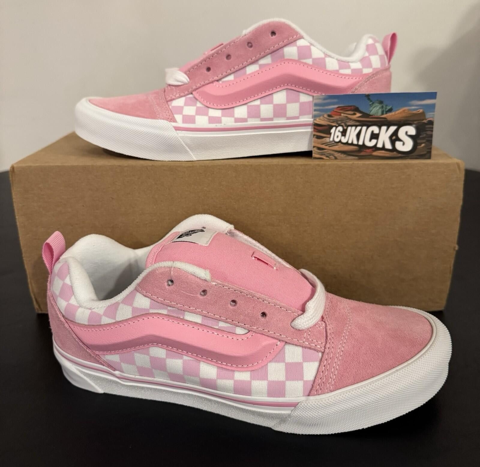 Vans Vans Knu Skool Checkerboard Pink White VN000D2T2W0 Size US 6.5 / EU 39-40 - 1 Thumbnail