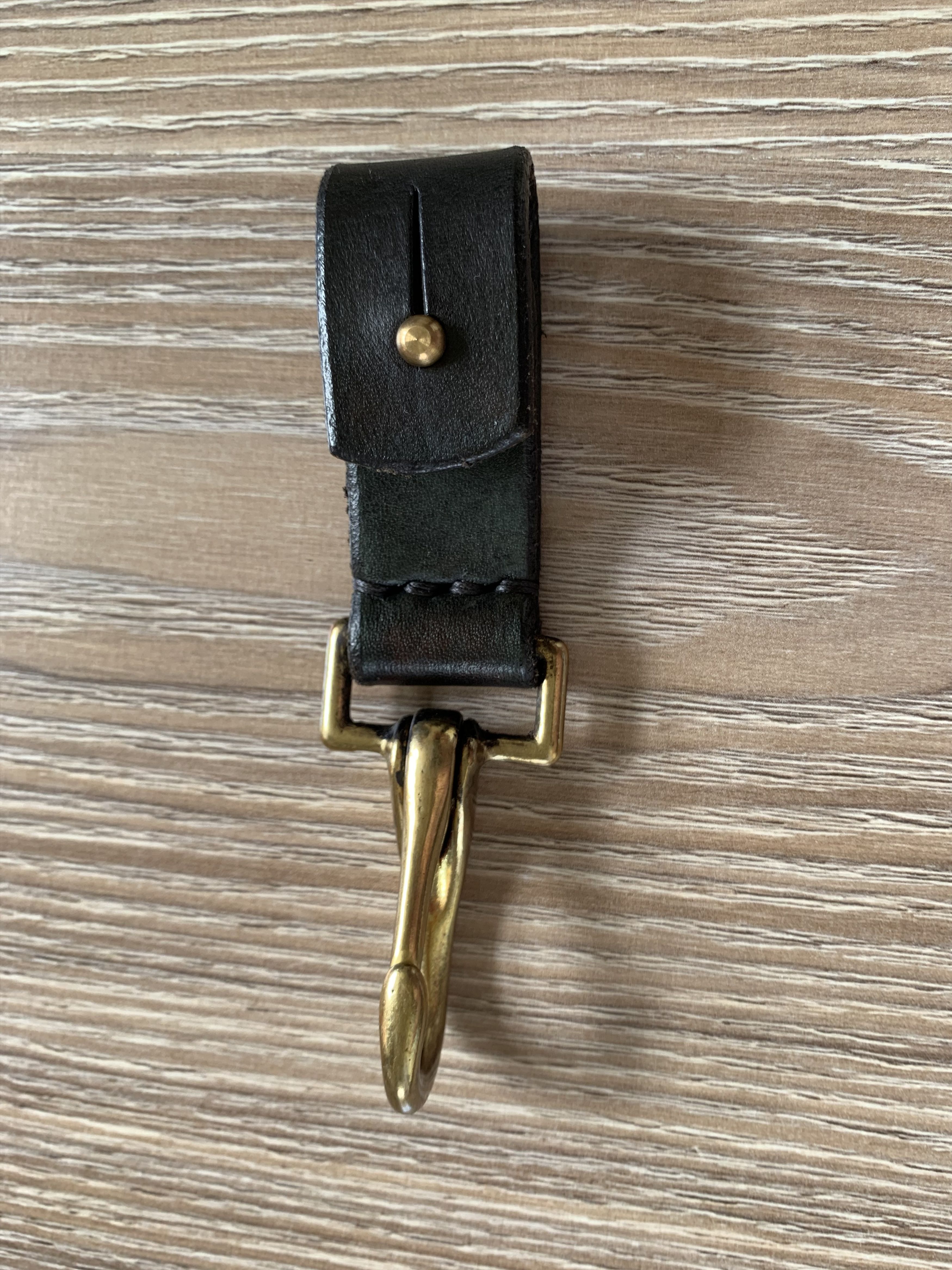Handmade Leather Keychain With Shark Embossing Size ONE SIZE - 3 Thumbnail