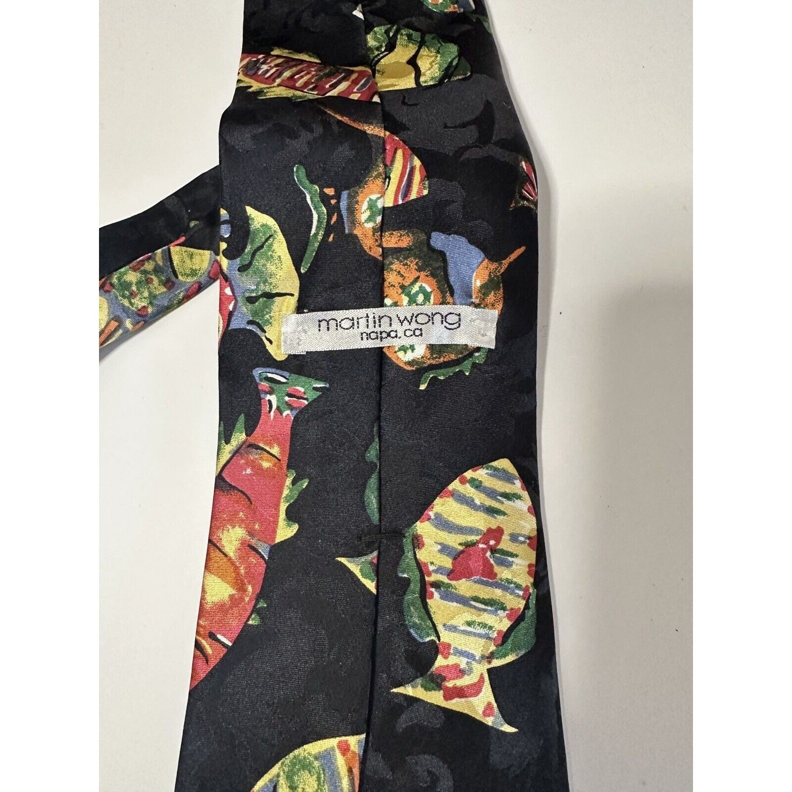 Other MARTIN WONG Napa Silk Tie Men's Fish Aquarium Koi Watercolor Size ONE SIZE - 3 Thumbnail