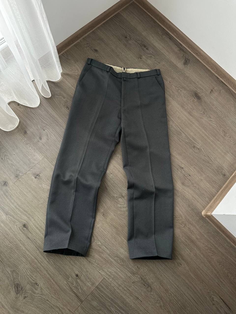 Japanese Brand × Vintage Vintage Antique Japanese Gray Wool Straight Pipes Pants Size 38R - 6 Thumbnail