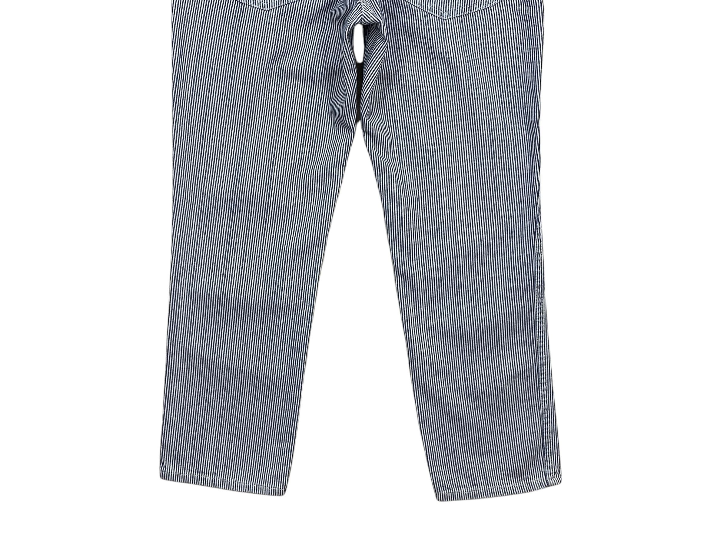 Japanese Brand × Lee Lee Stripes Denim Bib Overalls Hickory Workwear Size US 33 - 8 Thumbnail