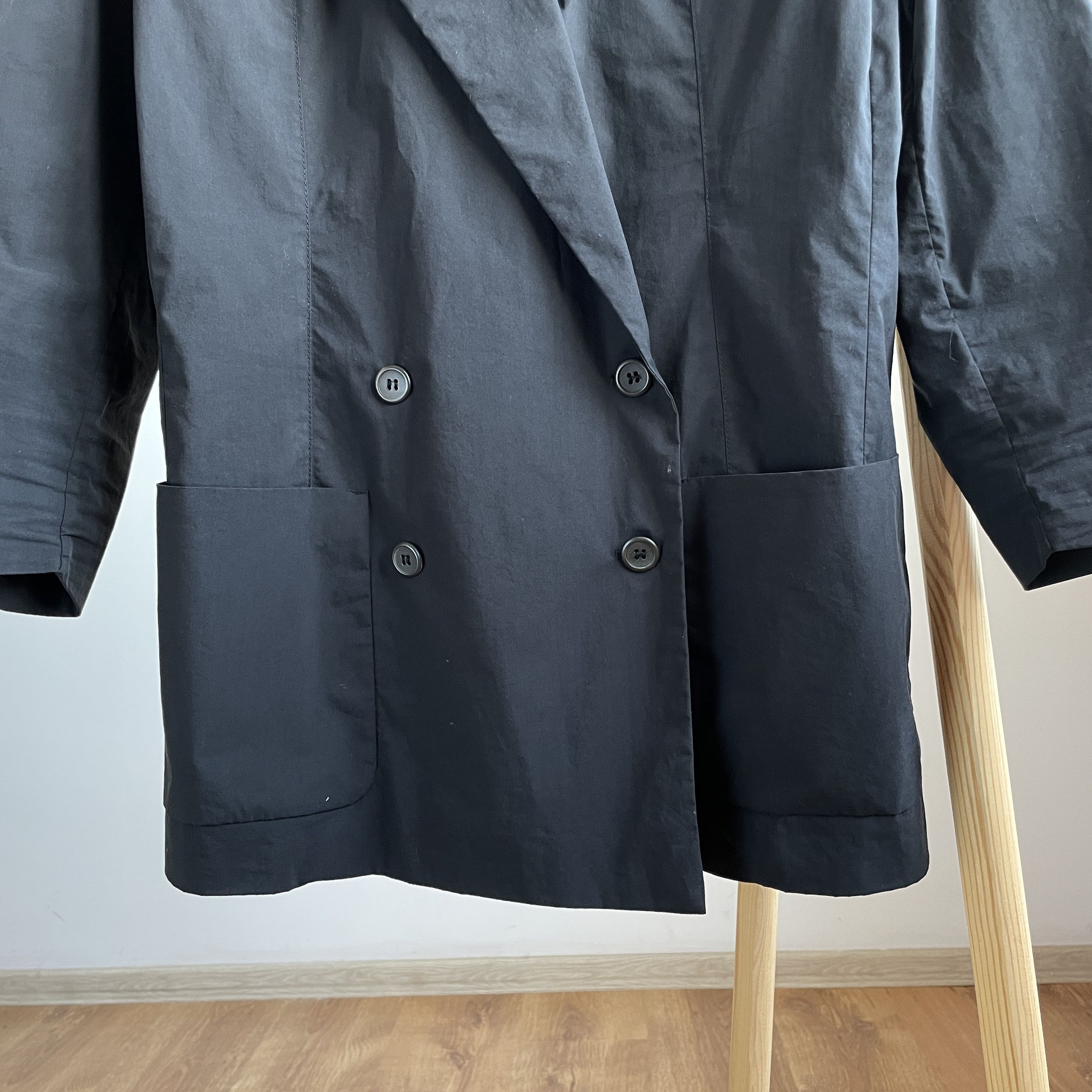 Miu Miu Miu Miu Womens 2008 Cotton Blend Black Lightweight Blazer Size M / US 6-8 / IT 42-44 - 7 Thumbnail