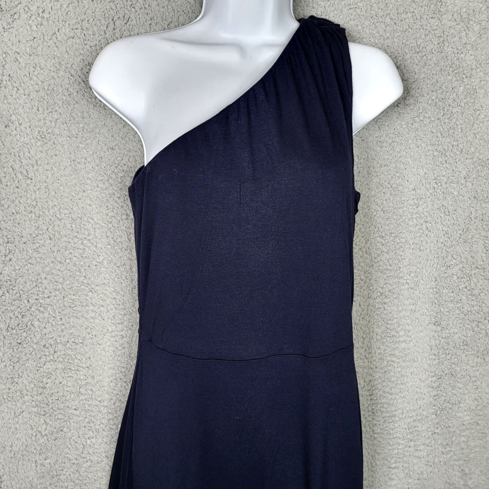 Vintage Ann Taylor Women’s navy blue One Shoulder Tie dress S NEW Size S / US 4 / IT 40 - 4 Thumbnail