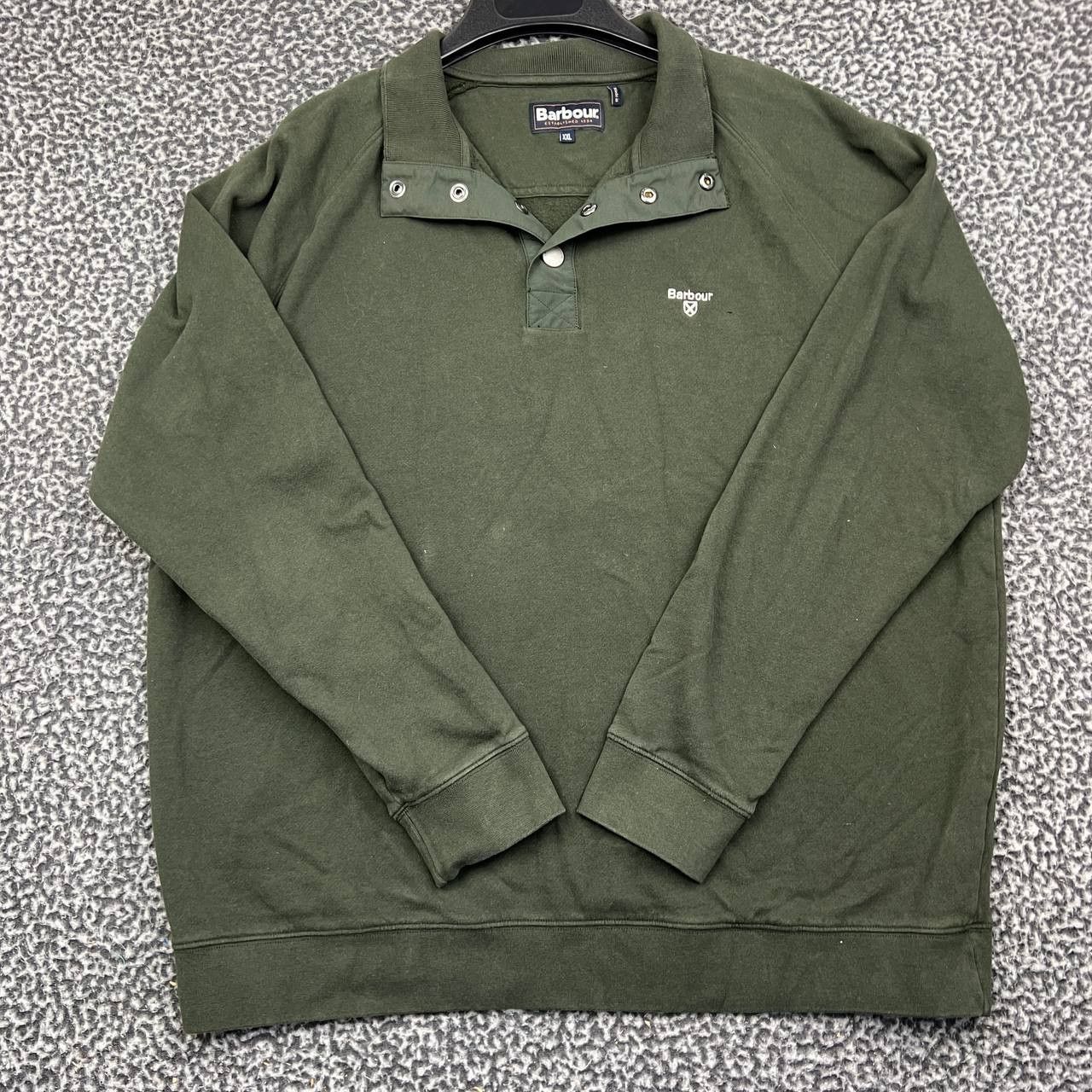 Barbour Barbour Sweatshirt Men XXL Olive Green Snap Neck Cotton Size US XXL / EU 58 / 5 - 1 Thumbnail