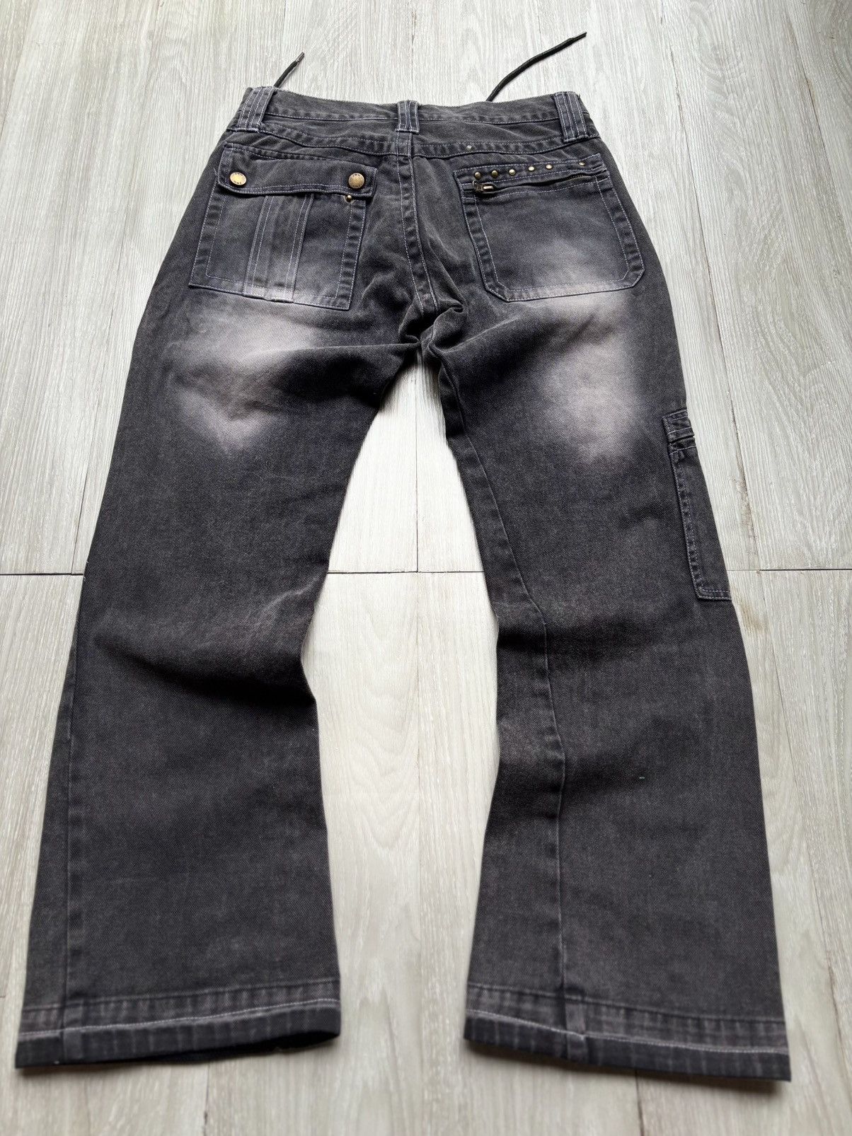 Japanese Brand BATSU Lace up flare jeans Size US 28 / EU 44 - 5 Thumbnail
