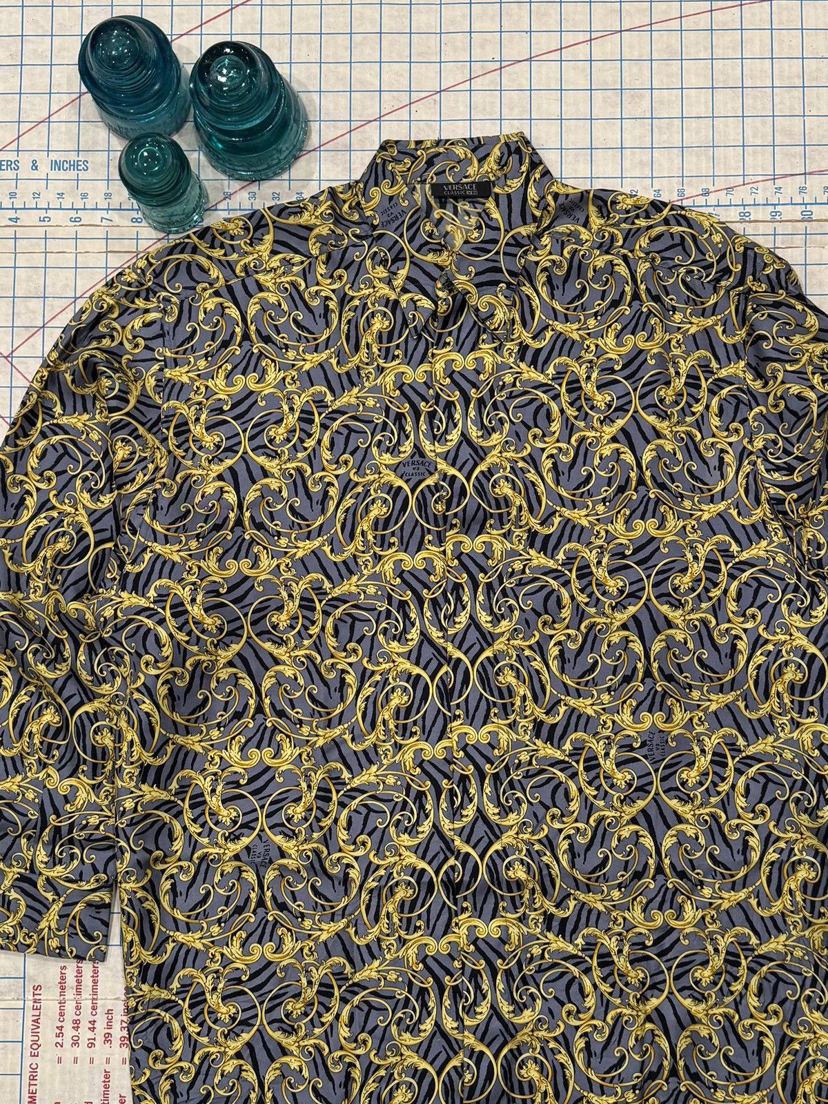 Versace Versace Classic V2 Baroque Silk Print Button Up Mens Medium Size US M / EU 48-50 / 2 - 3 Thumbnail