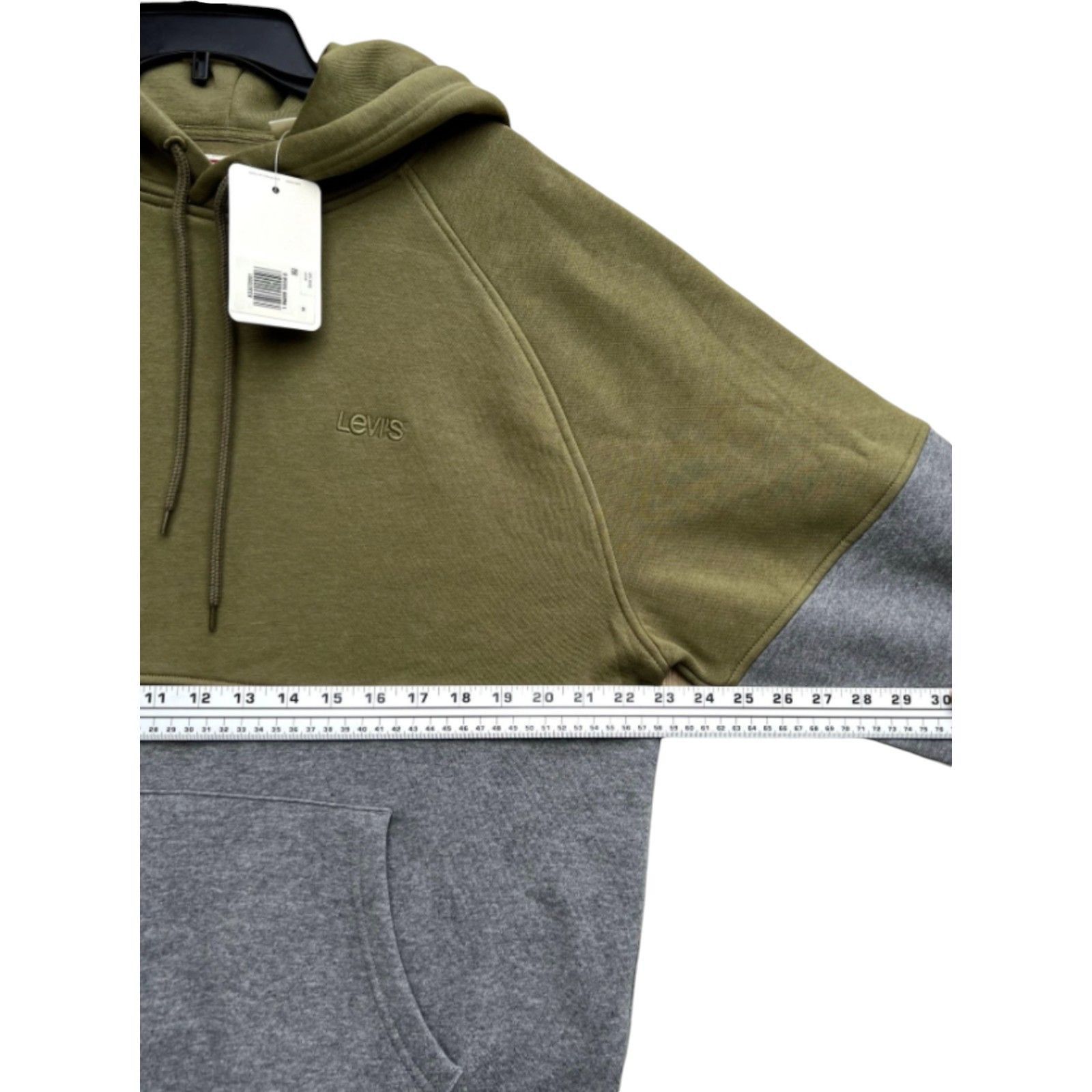 Levi's Levi's - Men's Long Sleeve Hoodie - Olive Green/Grey - Mediu Size US M / EU 48-50 / 2 - 6 Thumbnail