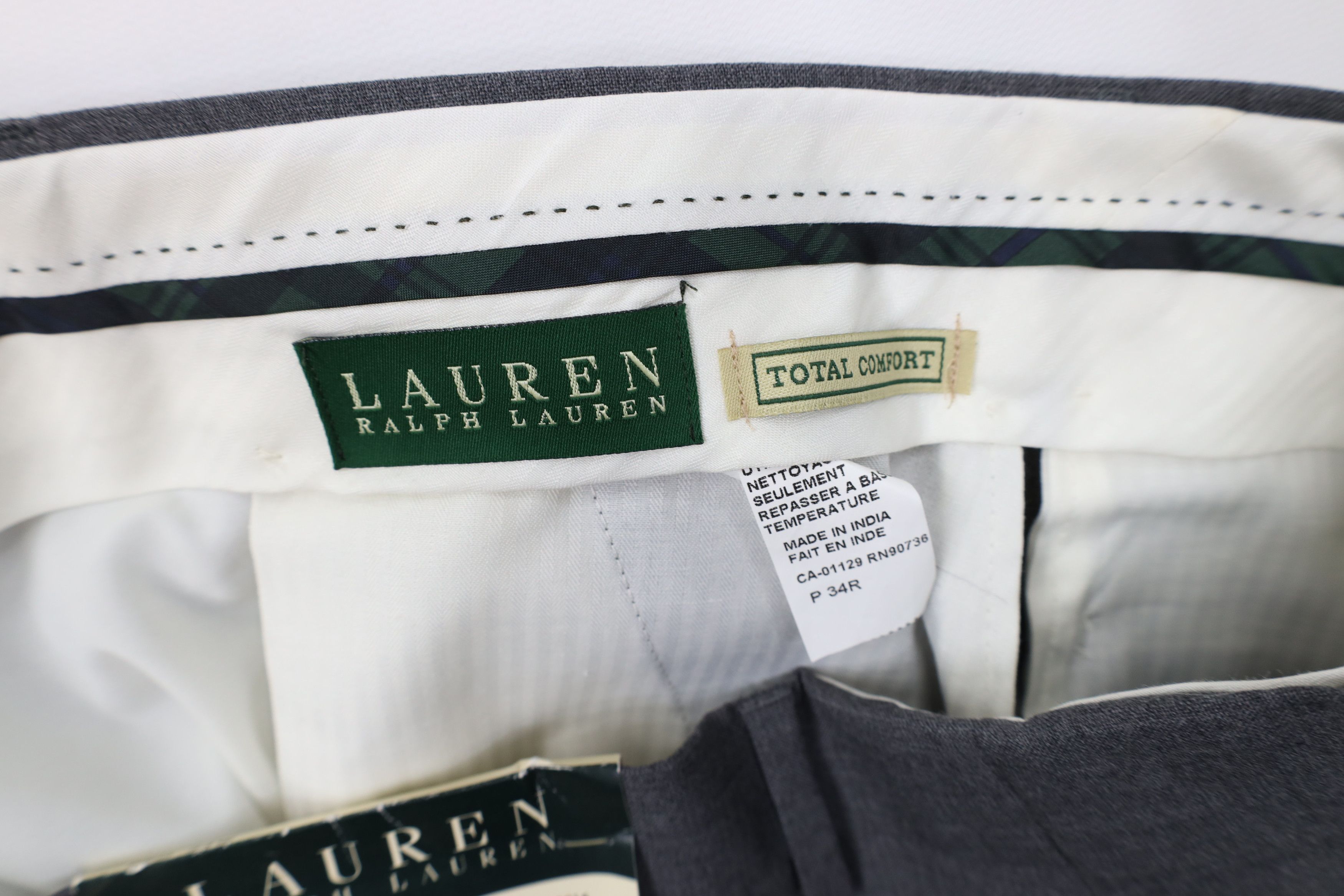 Ralph Lauren Deadstock Vintage Ralph Lauren Wide Leg Chino Pants Gray Size US 34 / EU 50 - 8 Thumbnail