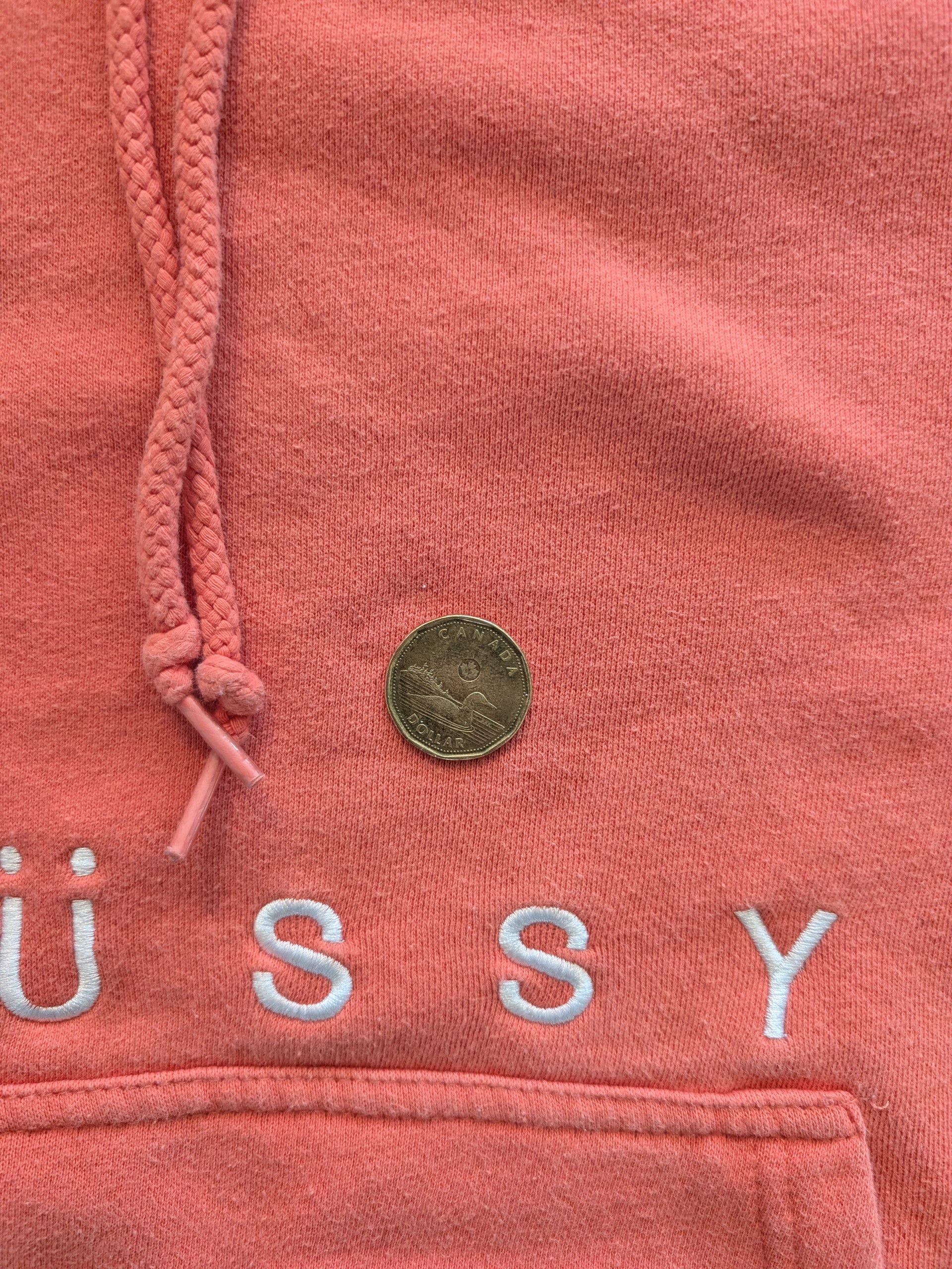 Stussy Stussy Embroidered Spell Out Hoodie Coral Made in USA Size S Size US S / EU 44-46 / 1 - 2 Thumbnail