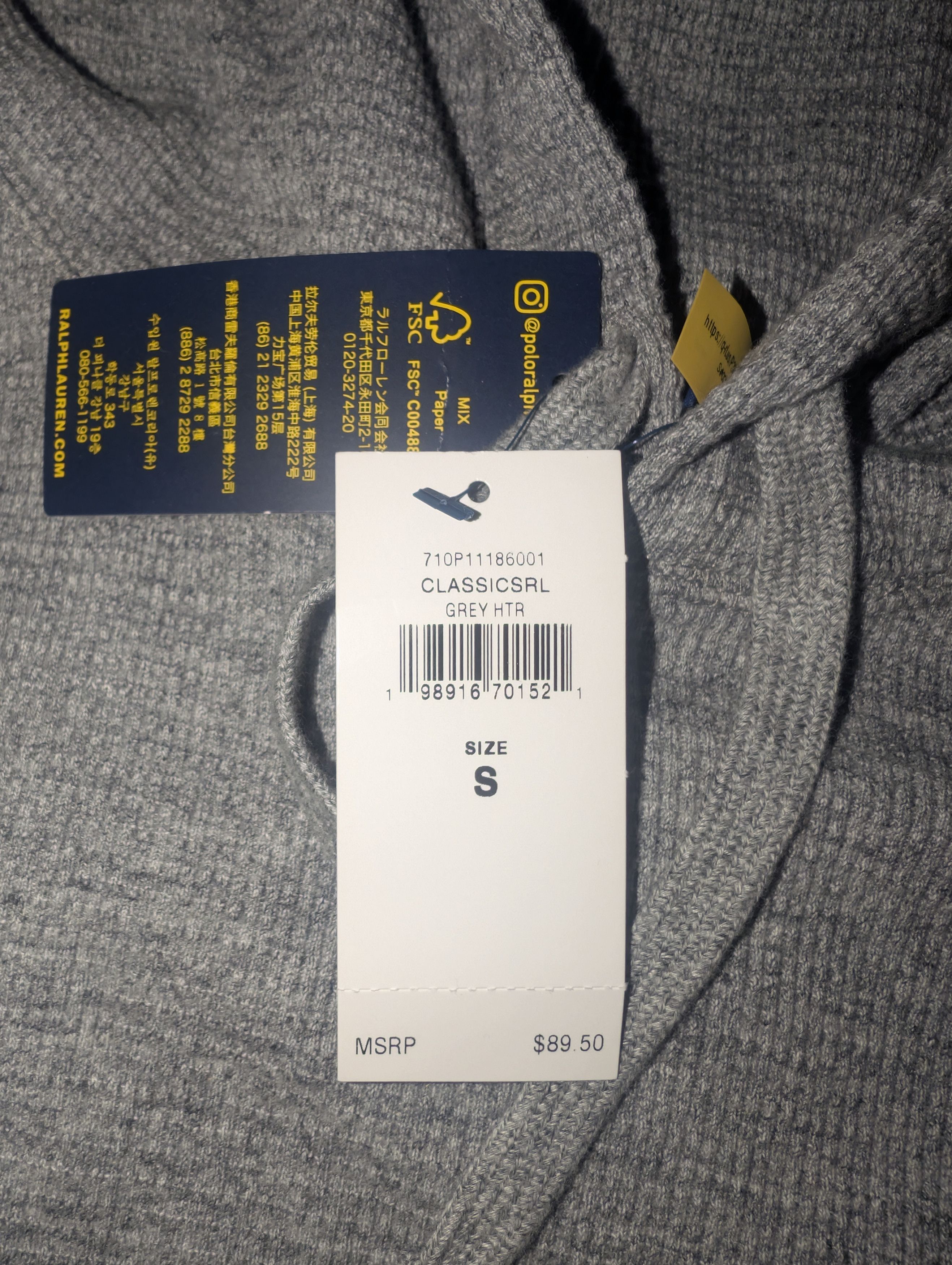 Polo Ralph Lauren Gray Polo Ralph Lauren Hoodie Size US S / EU 44-46 / 1 - 5 Thumbnail