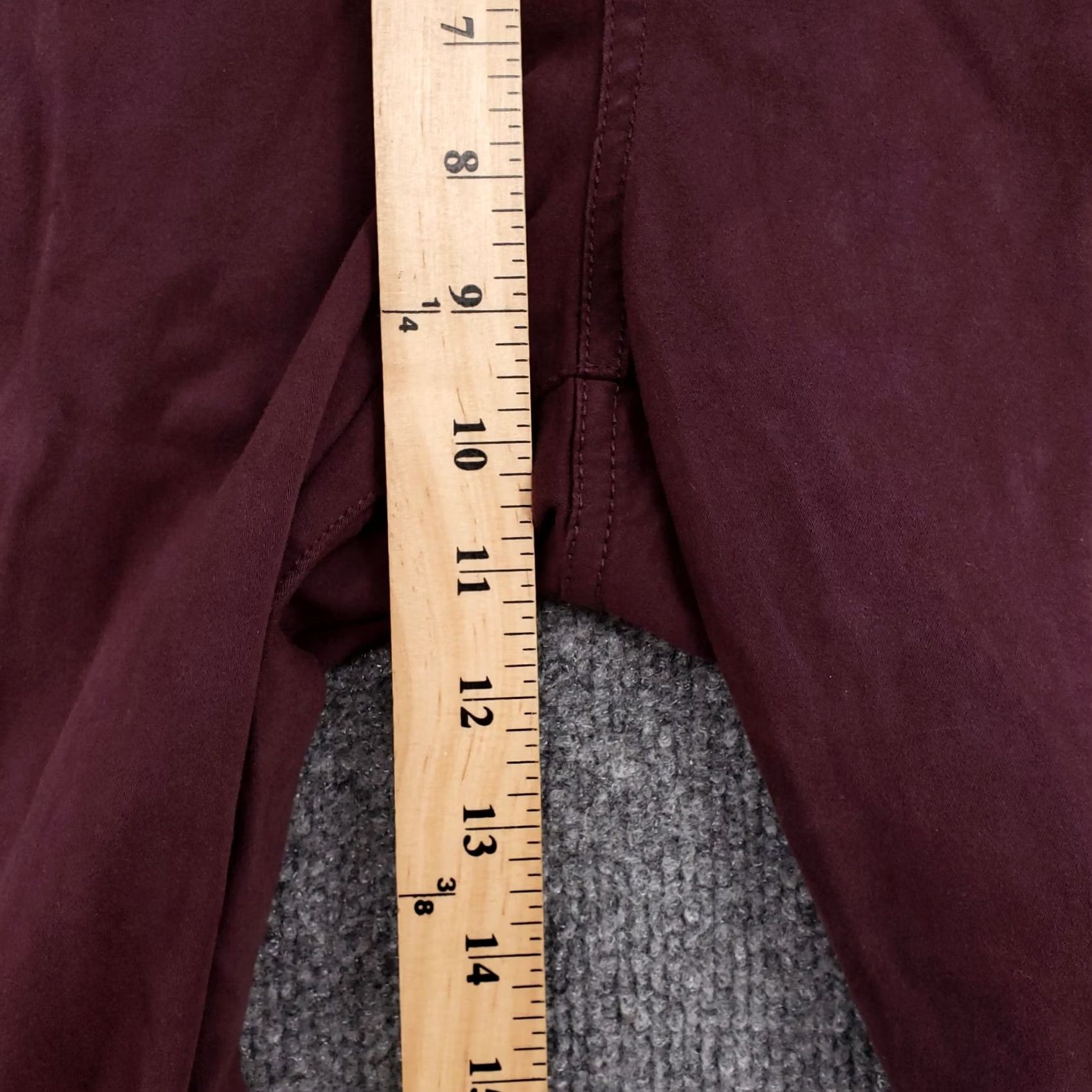 Vintage GH Bass Co Jeans Womens 8 Maroon Red Skinny Ankle Mid Rise Stretch Zip Fly 31x24 Size 30" / US 8 / IT 44 - 6 Thumbnail