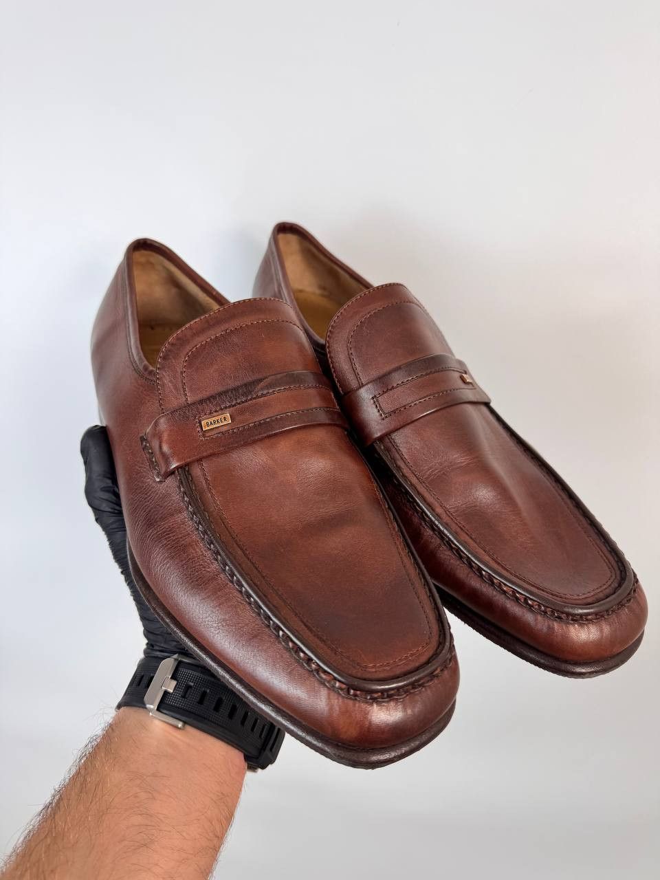 Barker BARKER Wesley Loafers Brown Leather Dress Shoes US 10 Size US 10 / EU 43 - 1 Thumbnail