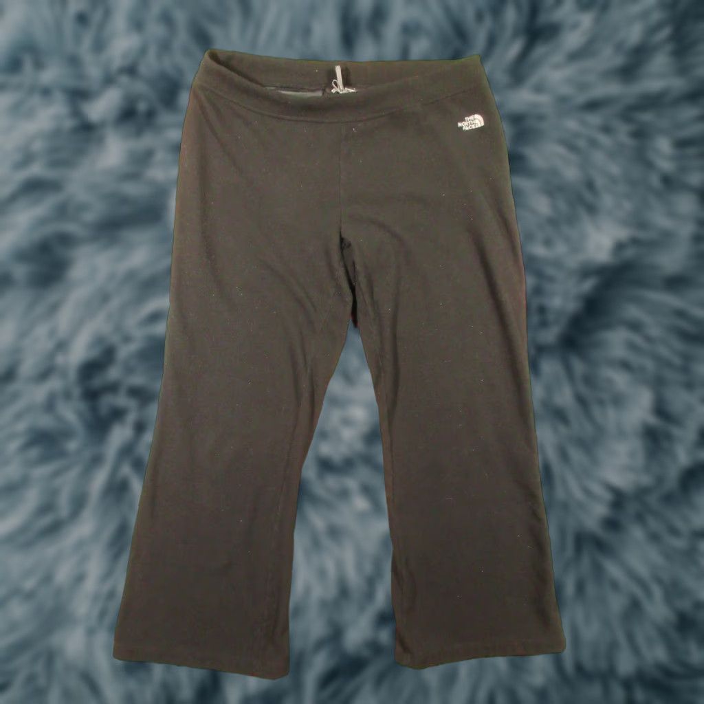 The North Face The North Face Womens Fleece Pants L Black Wide-Leg Sweatpants Casual Outdoor Lounge Size 36" / US 14 / IT 50 - 1 Thumbnail