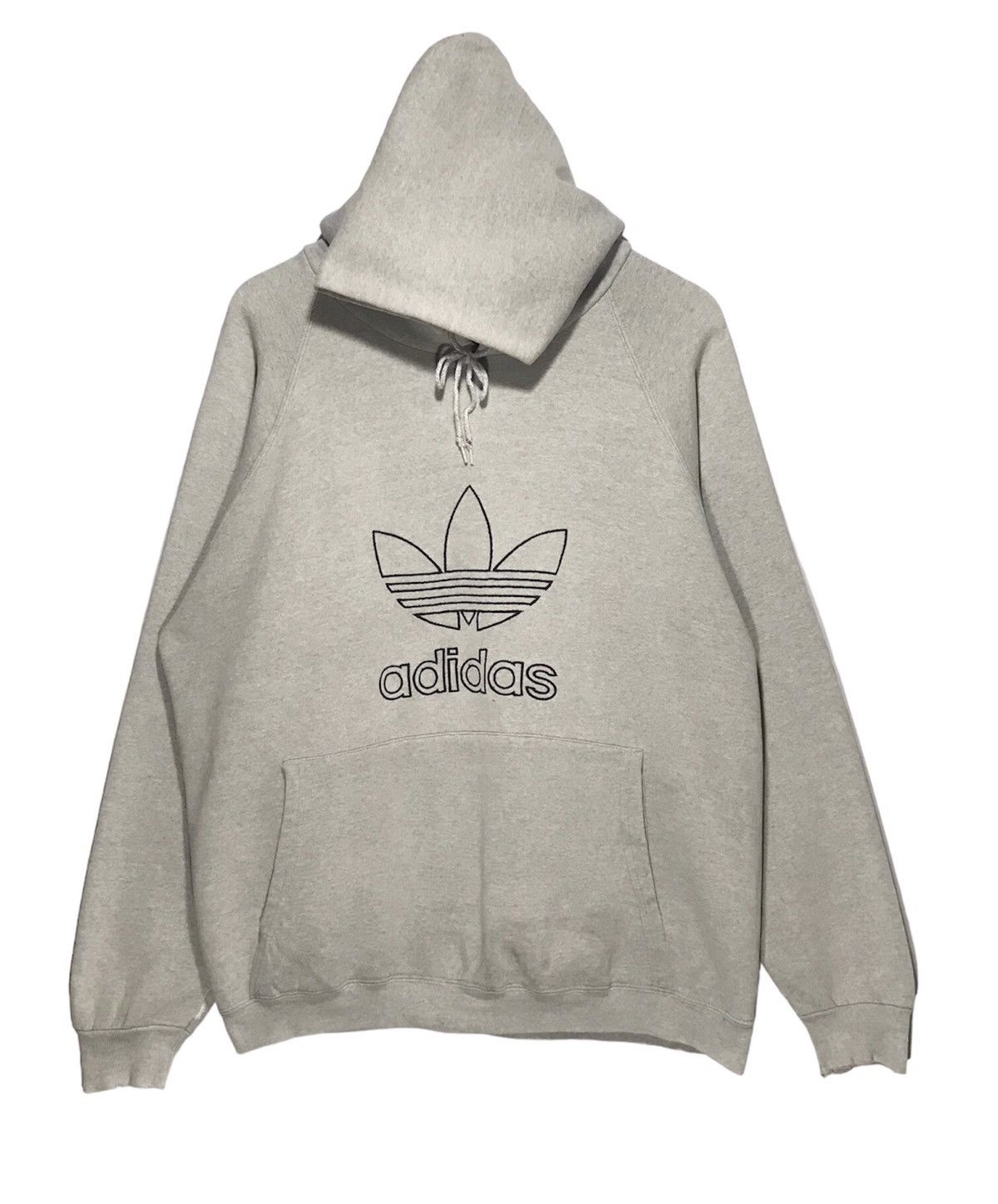 Vintage Adidas Hoodie Grey Color