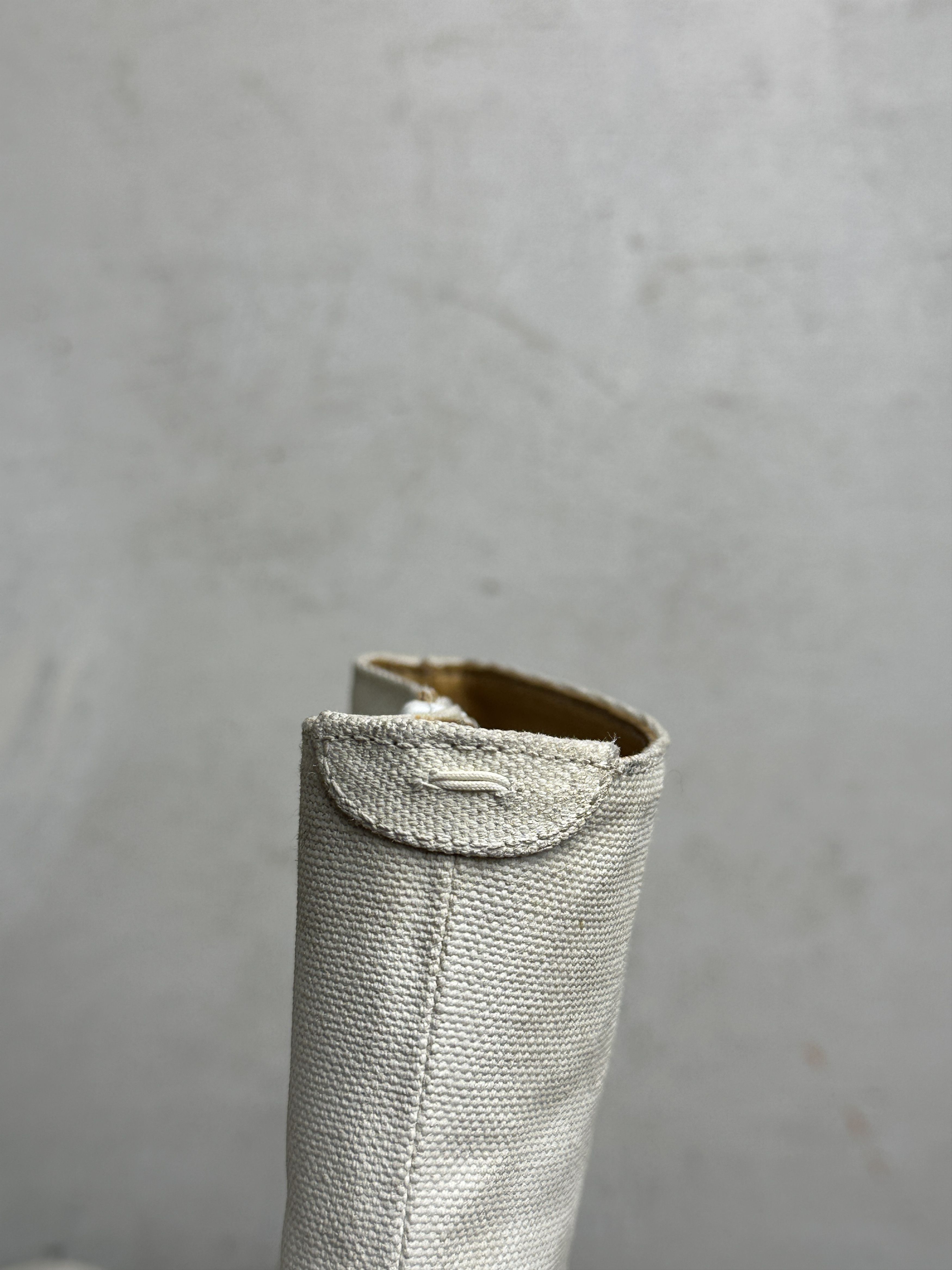 Maison Margiela SS07 Martin Margiela 22 White Painted Canvas Boots Size US 9.5 / EU 42-43 - 6 Thumbnail