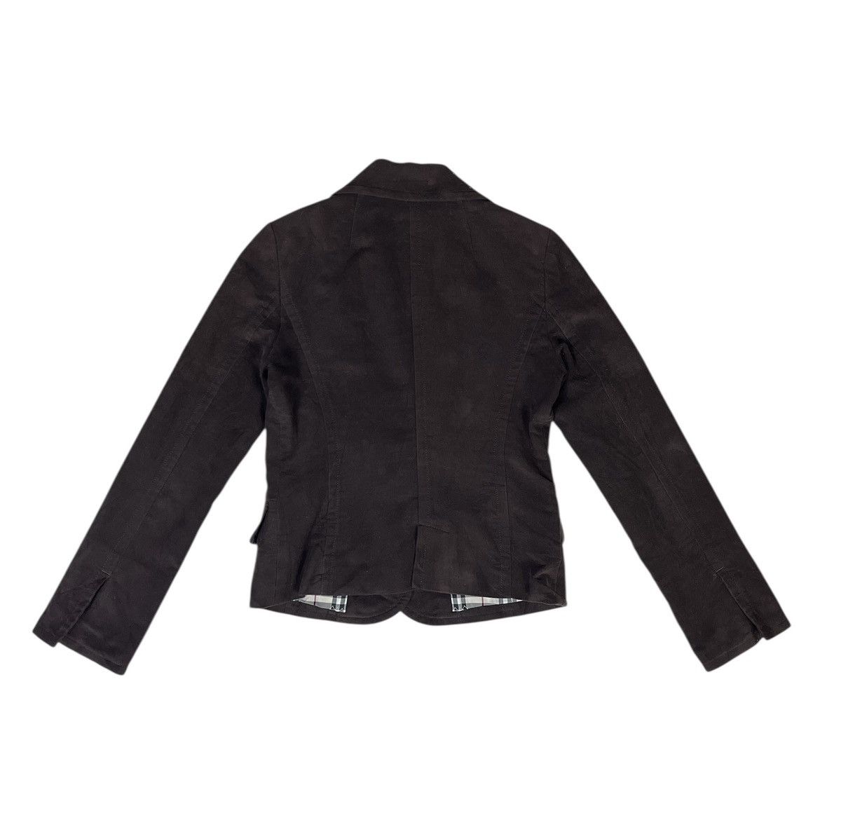 Burberry Burberry Blue Label Brown Velvet Cropped Jacket Blazer Size S / US 4 / IT 40 - 3 Thumbnail